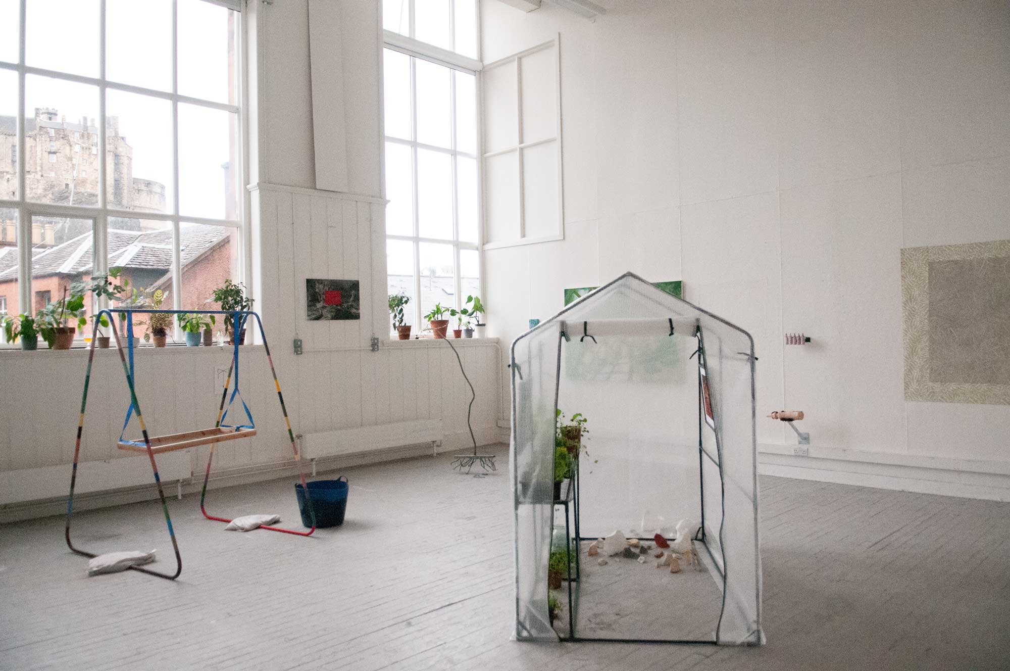 Exhibition with Greenhouse and plants