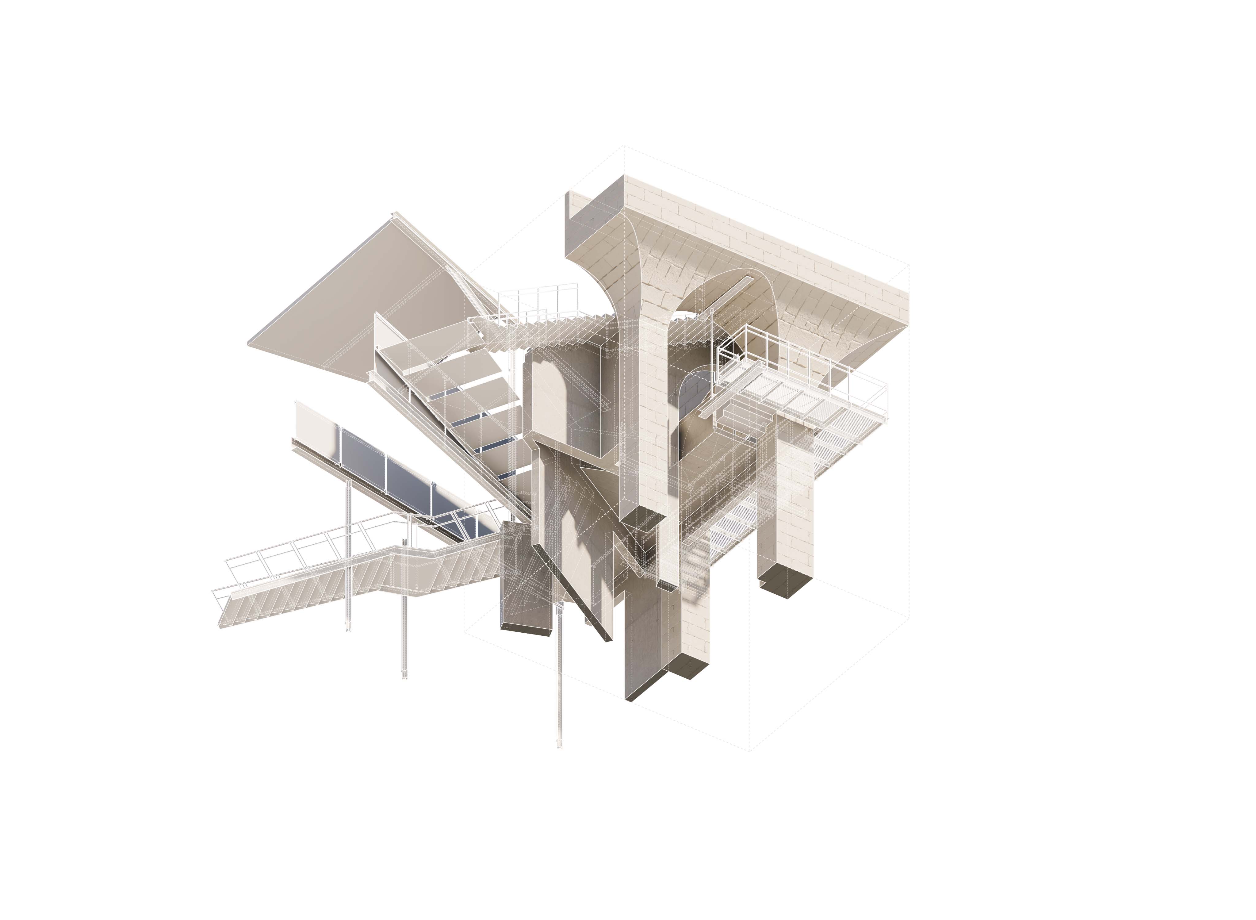 Craft Market - isometric with architectural figure.