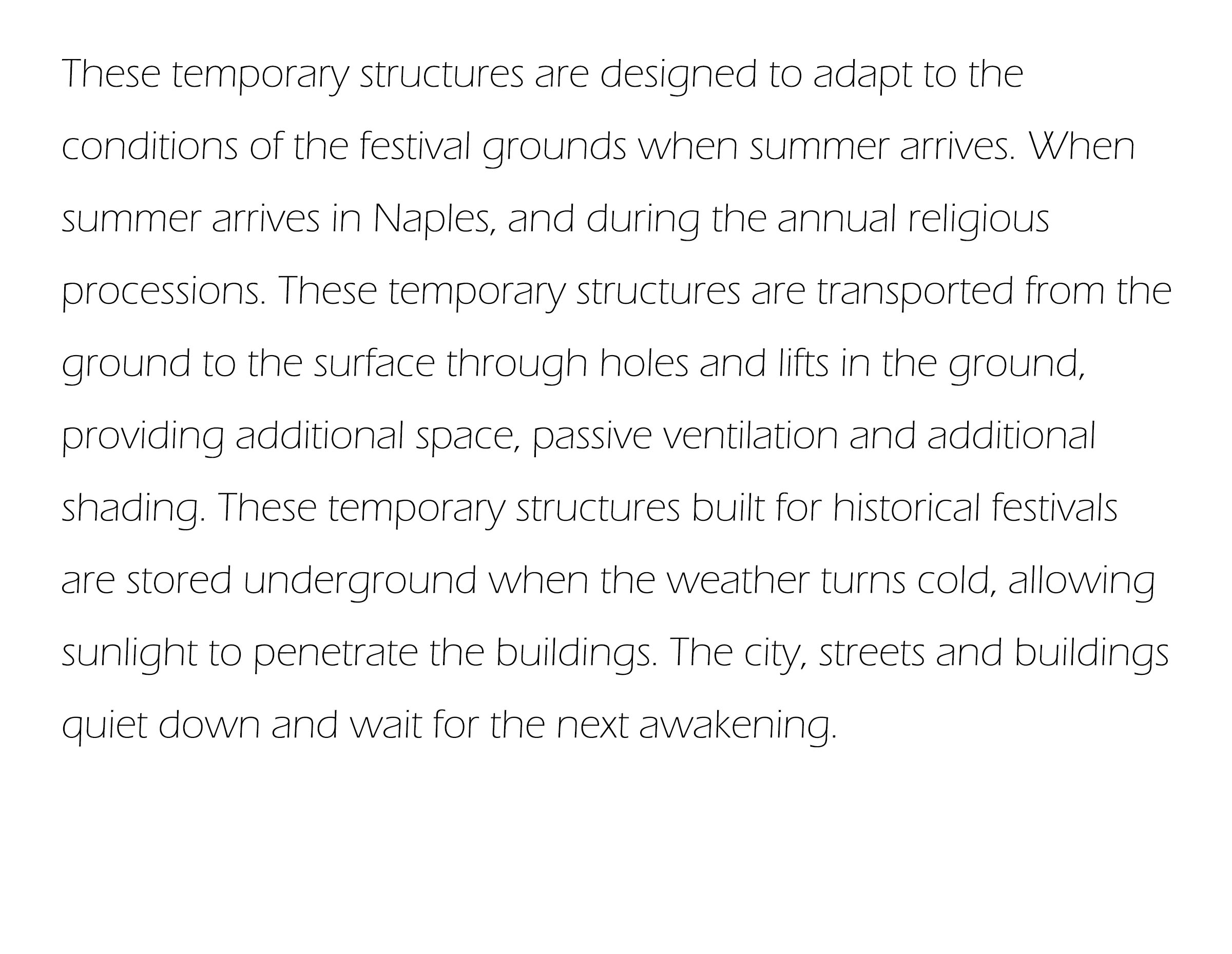 Working pathway of temporary installations