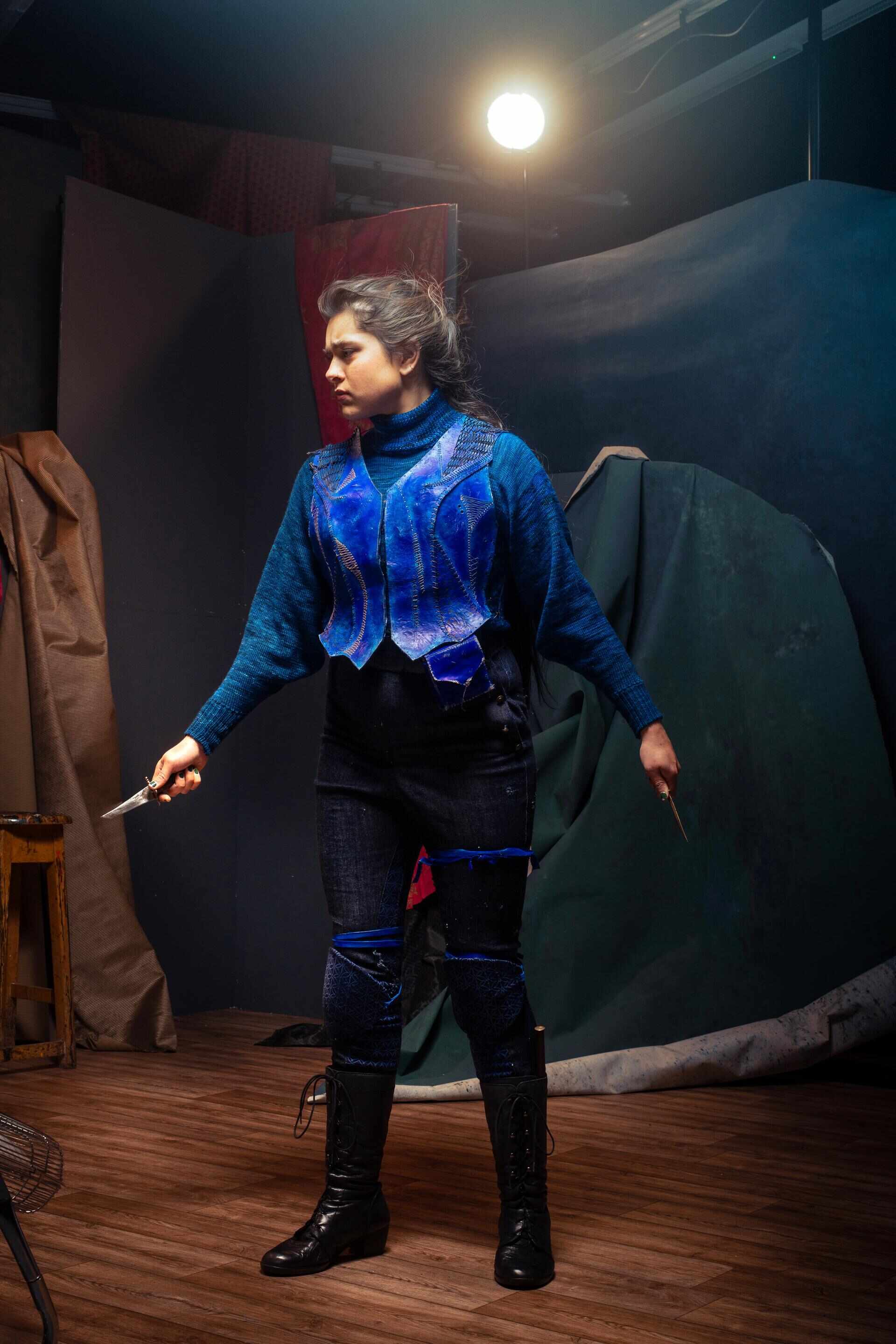 Costume designed for Inej Ghafa from 'Six of Crows'