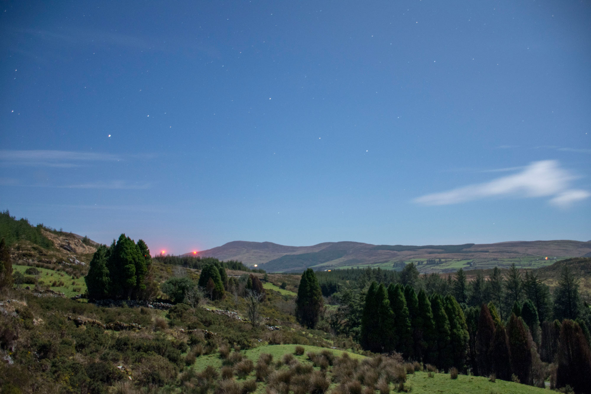 Wind turbines in a rural landscape