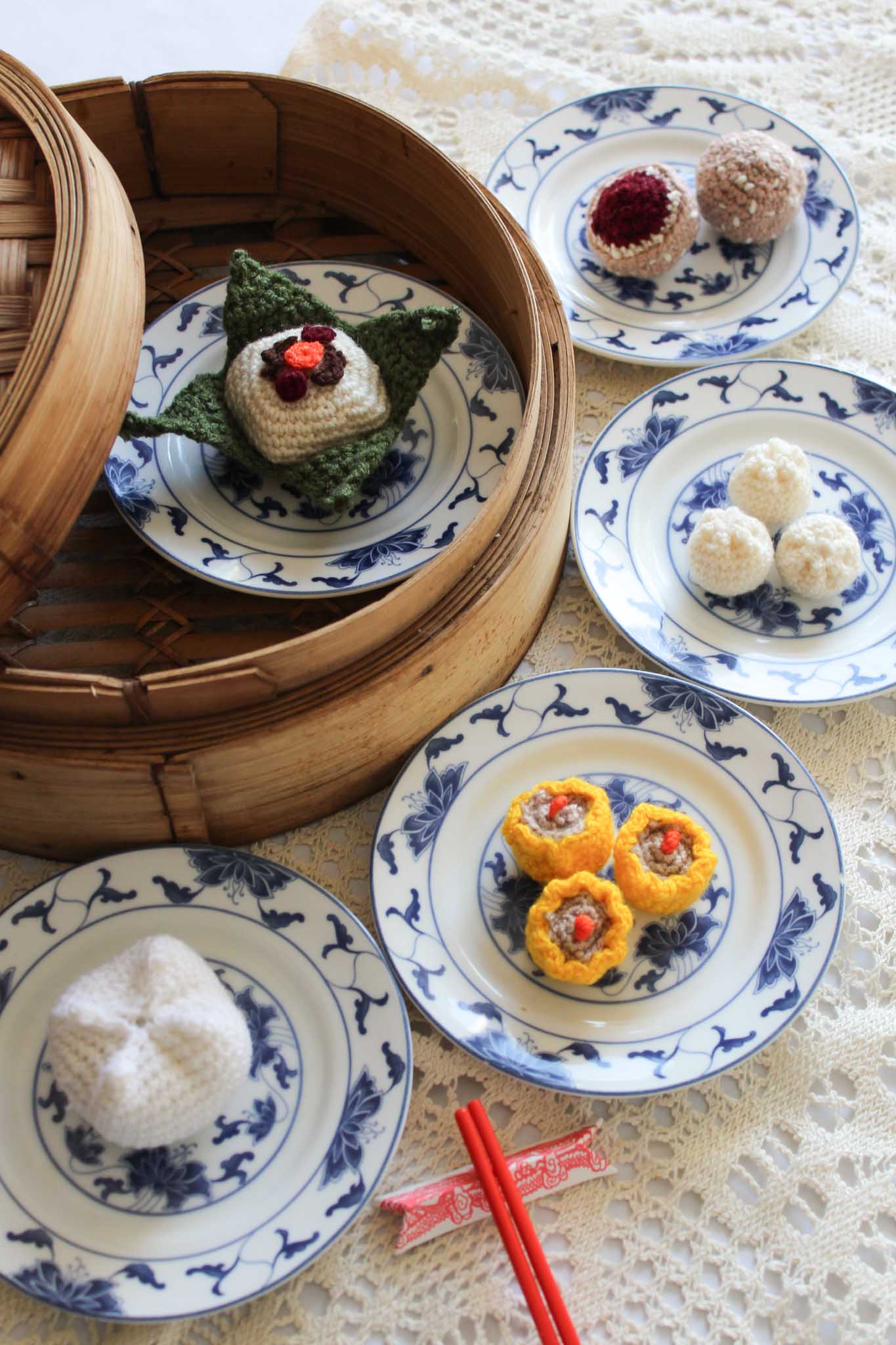 Crochet dim sum