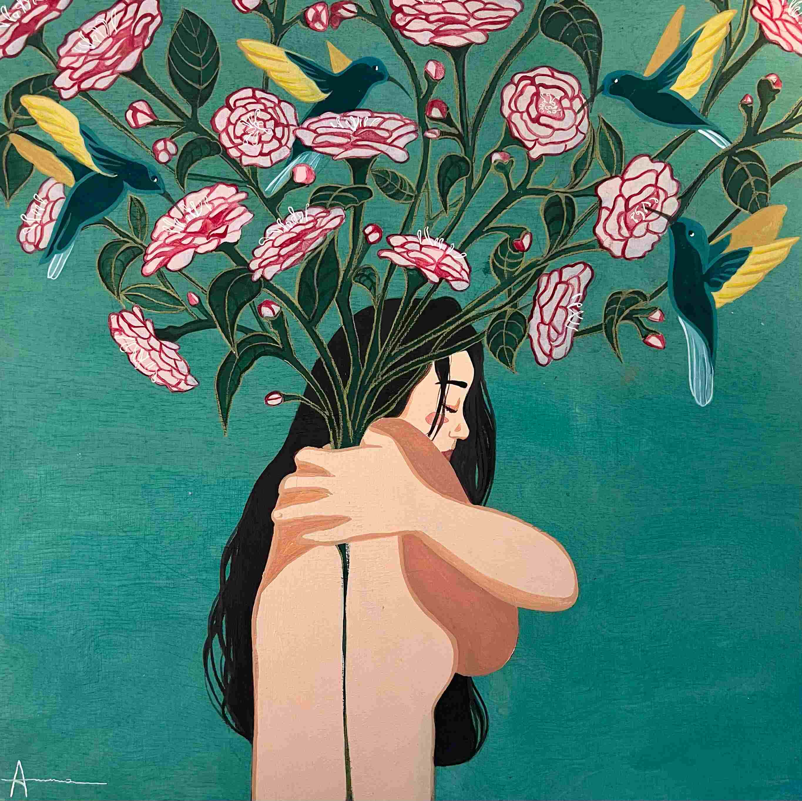 Sapore Di Amore (Taste of Love), Acrylic on Wood Board