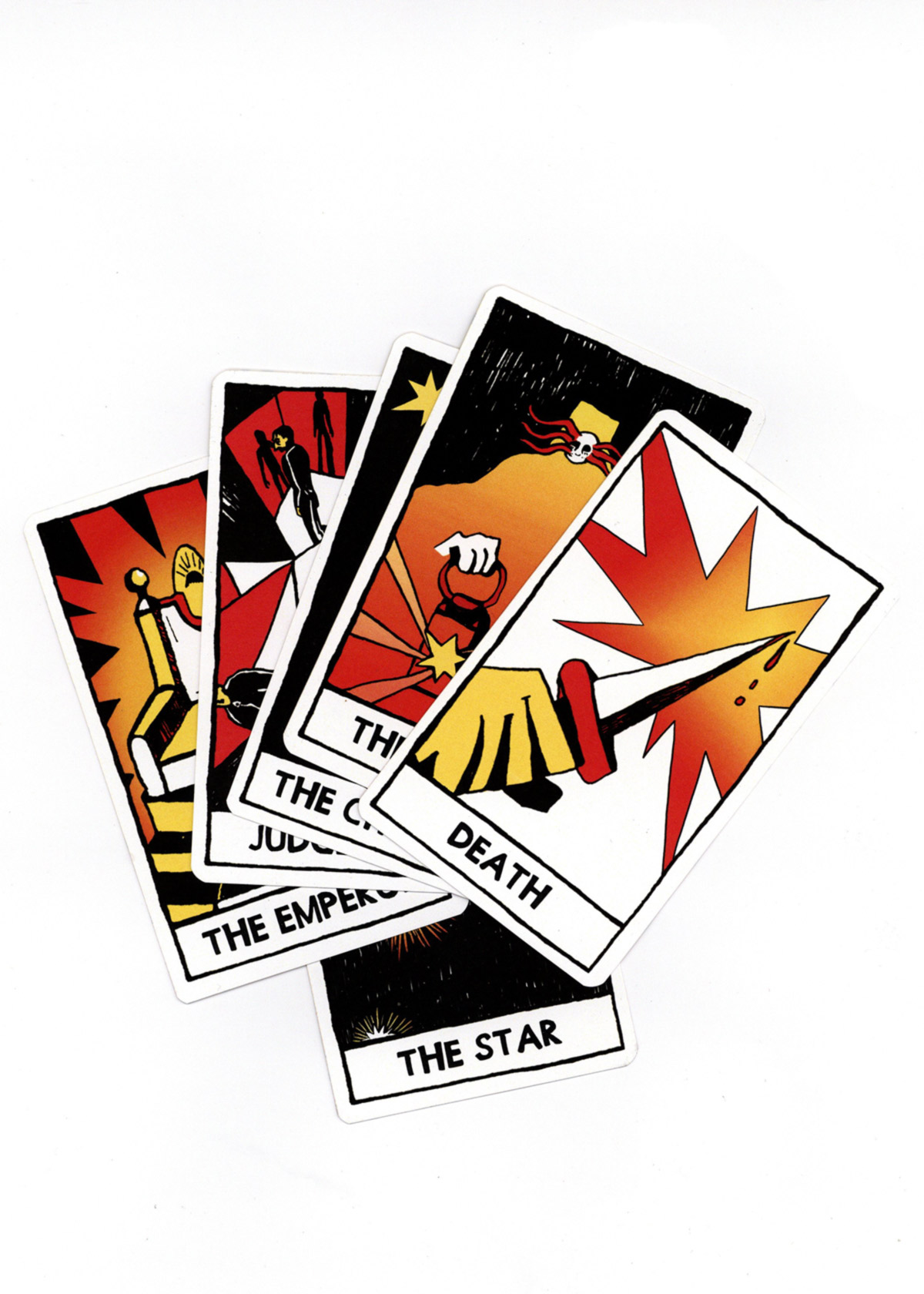 6 paper tarot cards