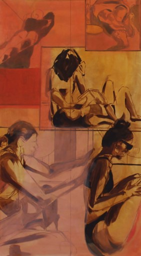 Betsy Harpur, SPF, 2024 Oil on canvas, 174 x 97 cm