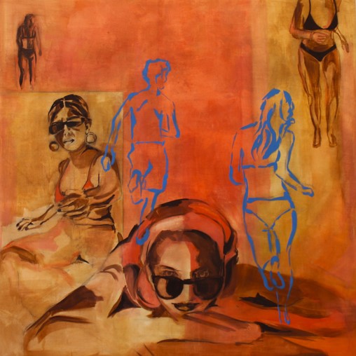 Betsy Harpur, Heat, 2024, Oil on canvas, 175.5 x 175.5 cm