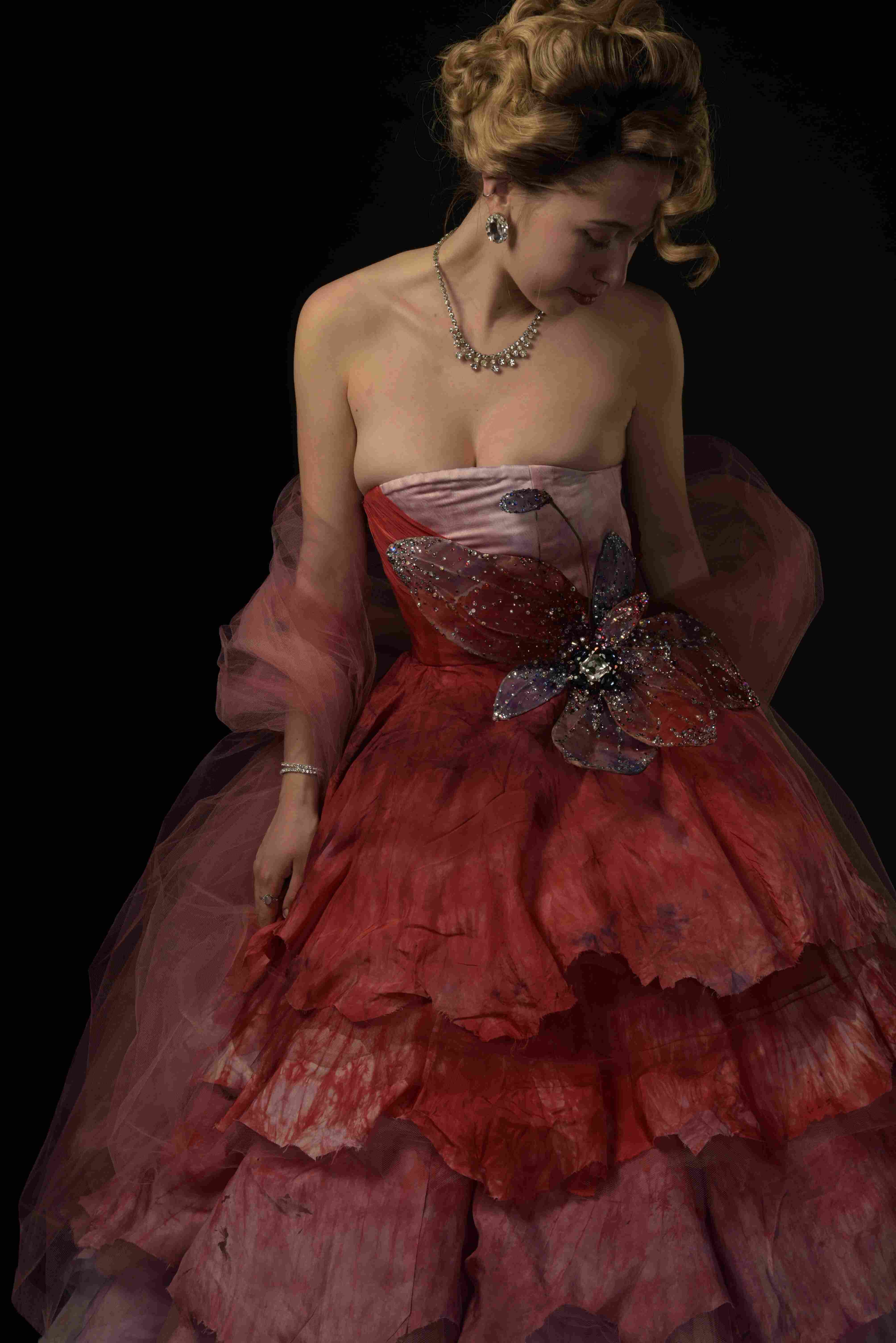 Costume designed and made for Mrs De Winter from 'Rebecca'.