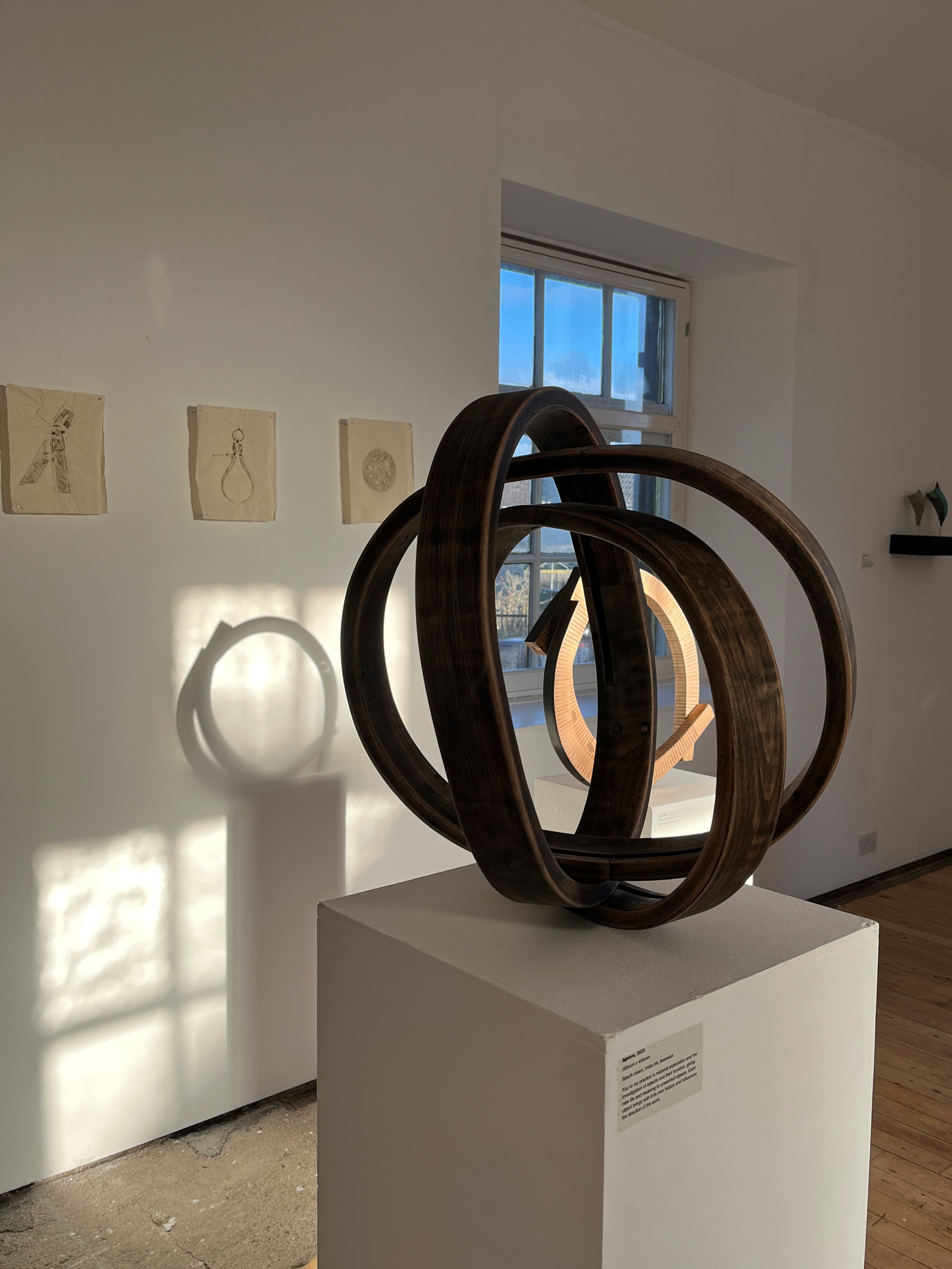 Wooden Sculpture made from parts of a chair