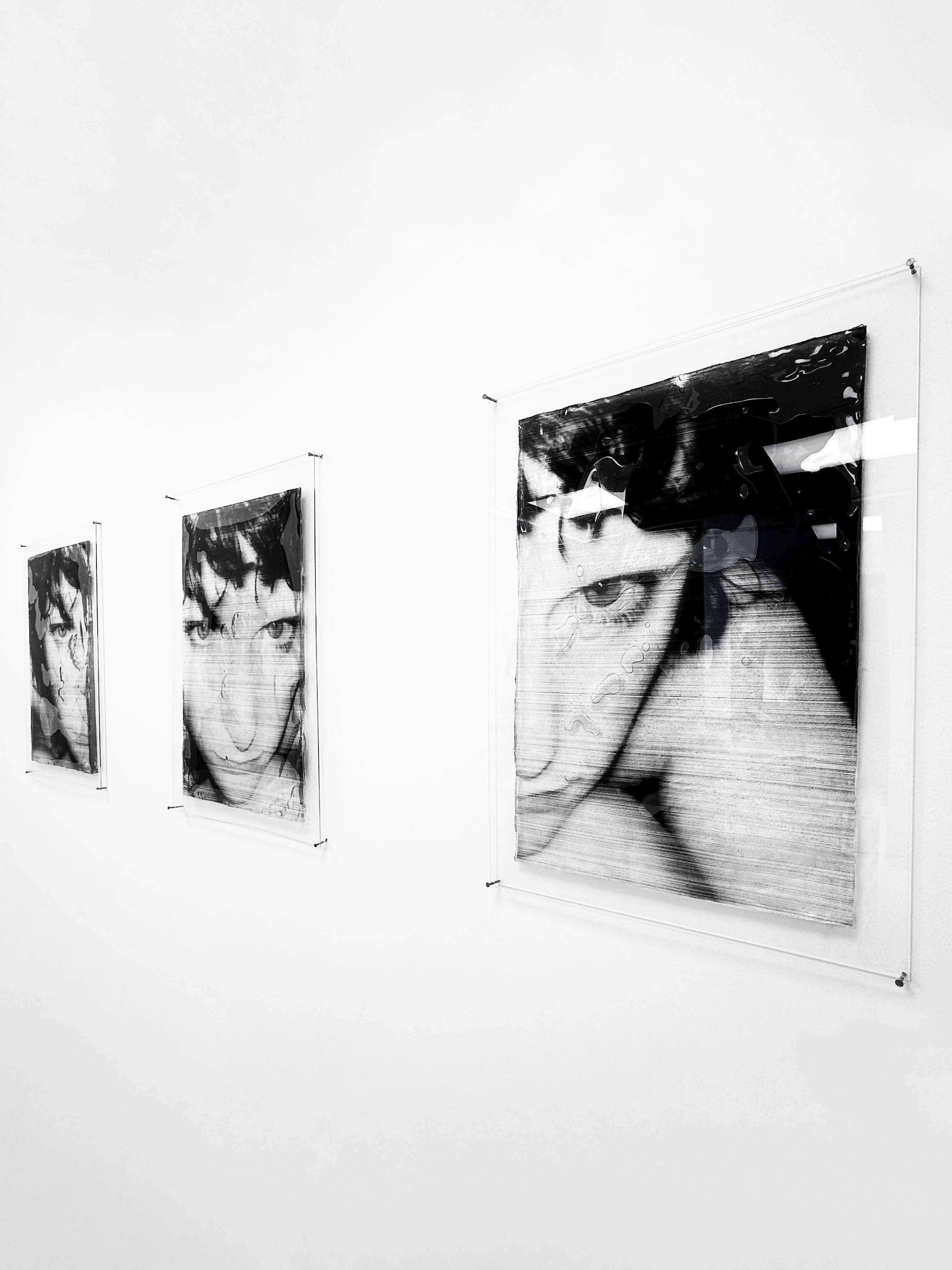 Molly Mavor, DETRITUS #16, 50cm x 70cm x 3cm, acrylic, gel wax, acetate, ink, 2024.