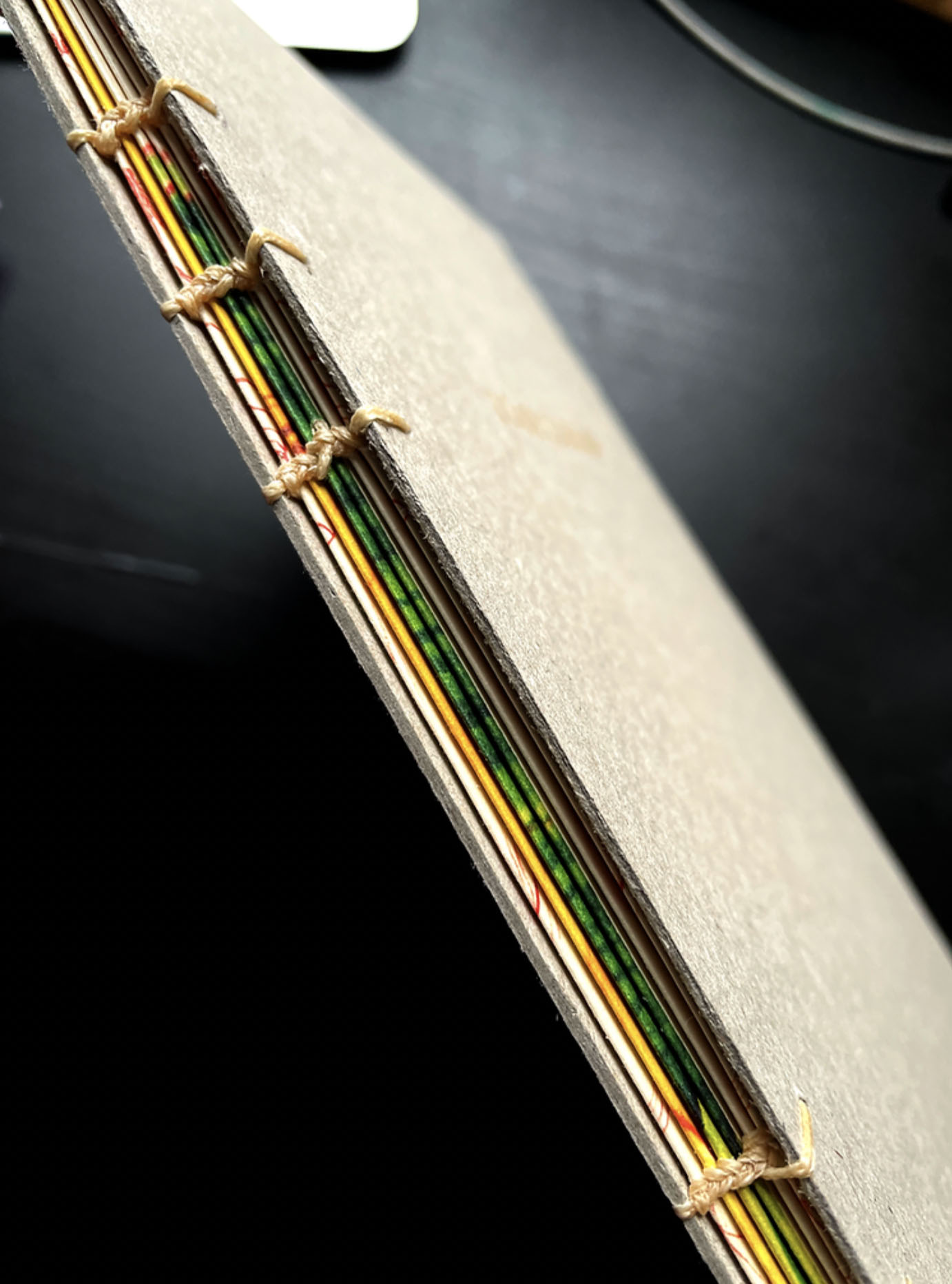florilegium book zoom in on the binding