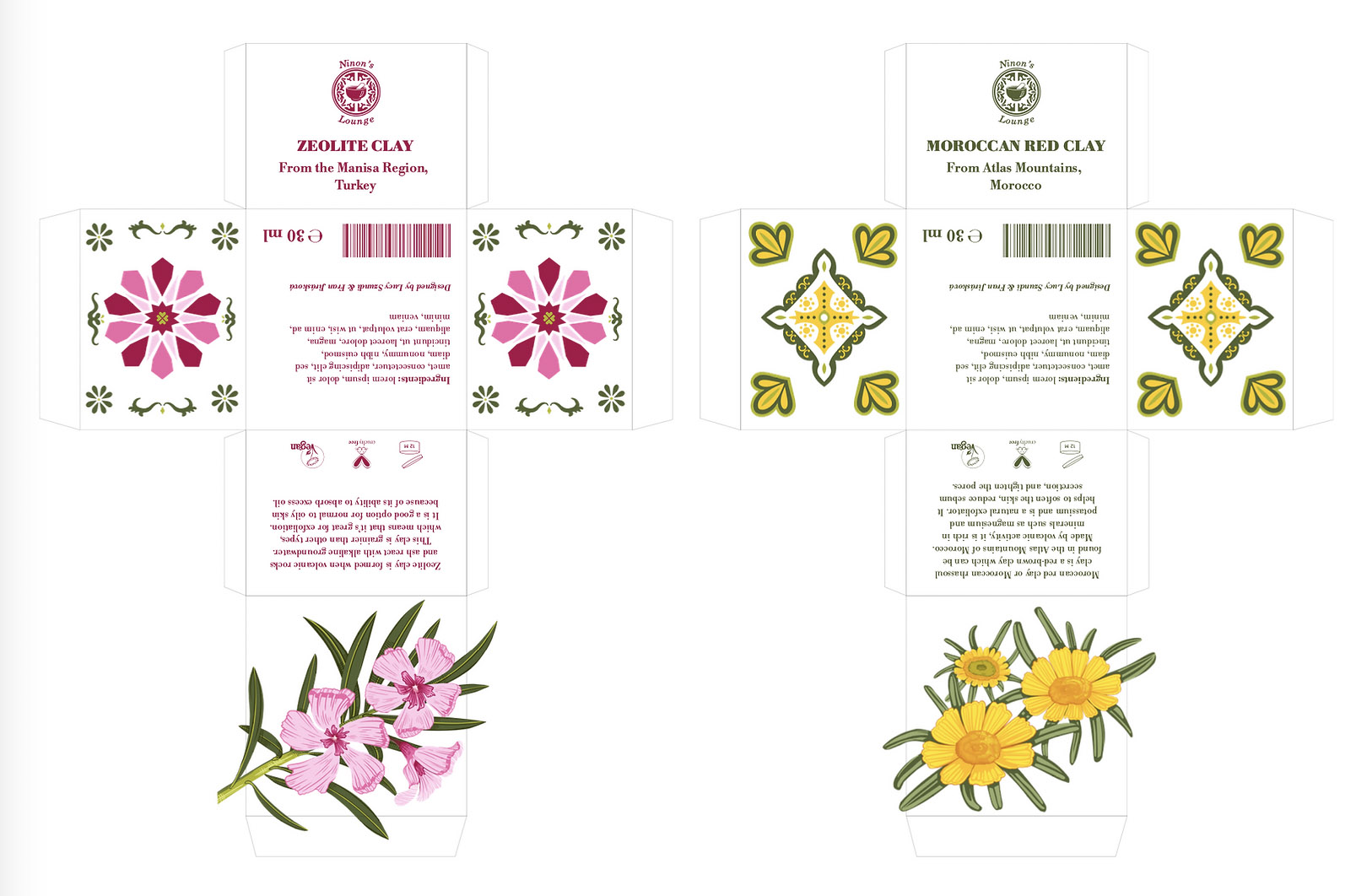 Packaging design illustrator layout screenshot