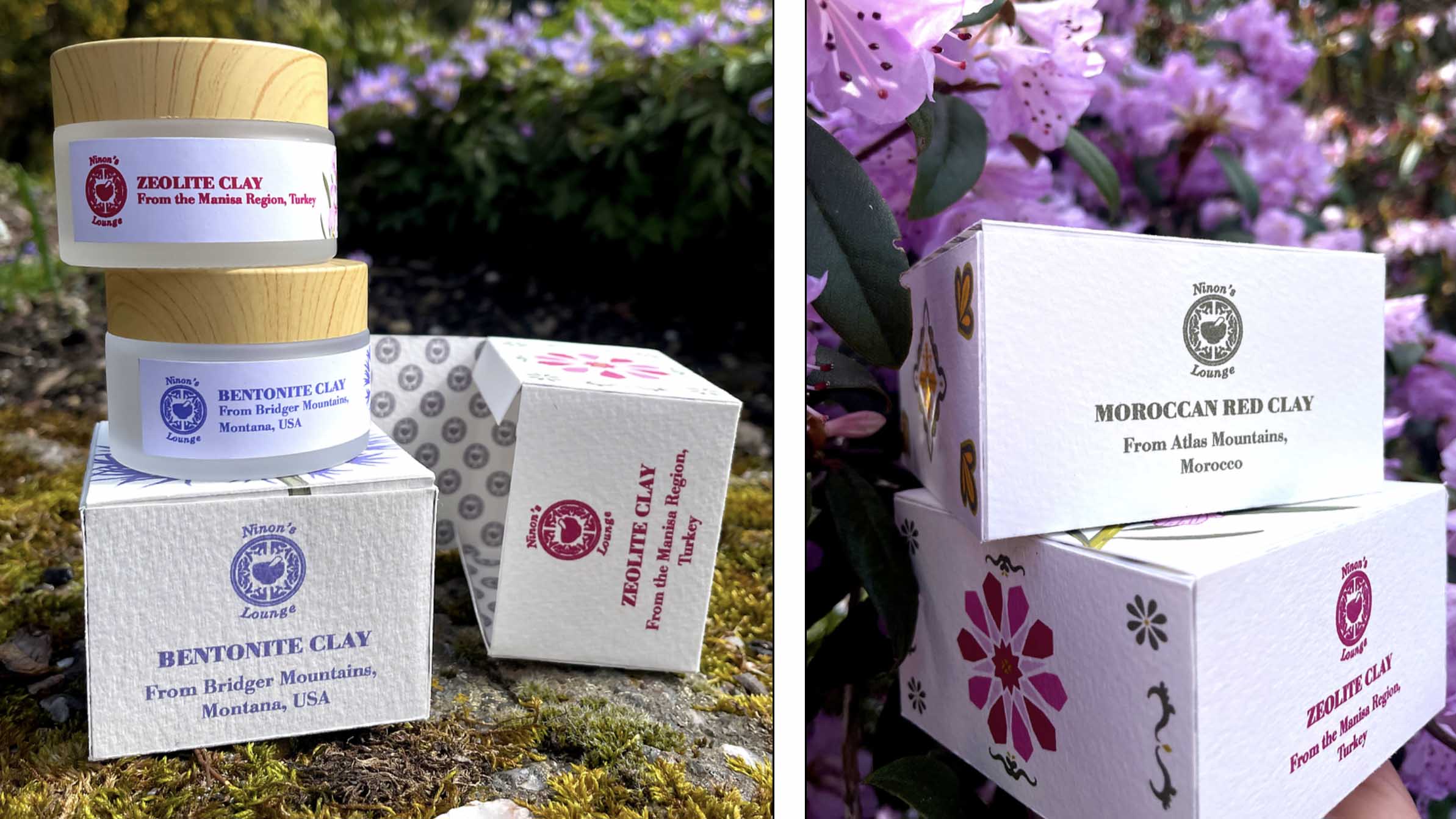 packaging design photoshoot showing boxes and jars stacked