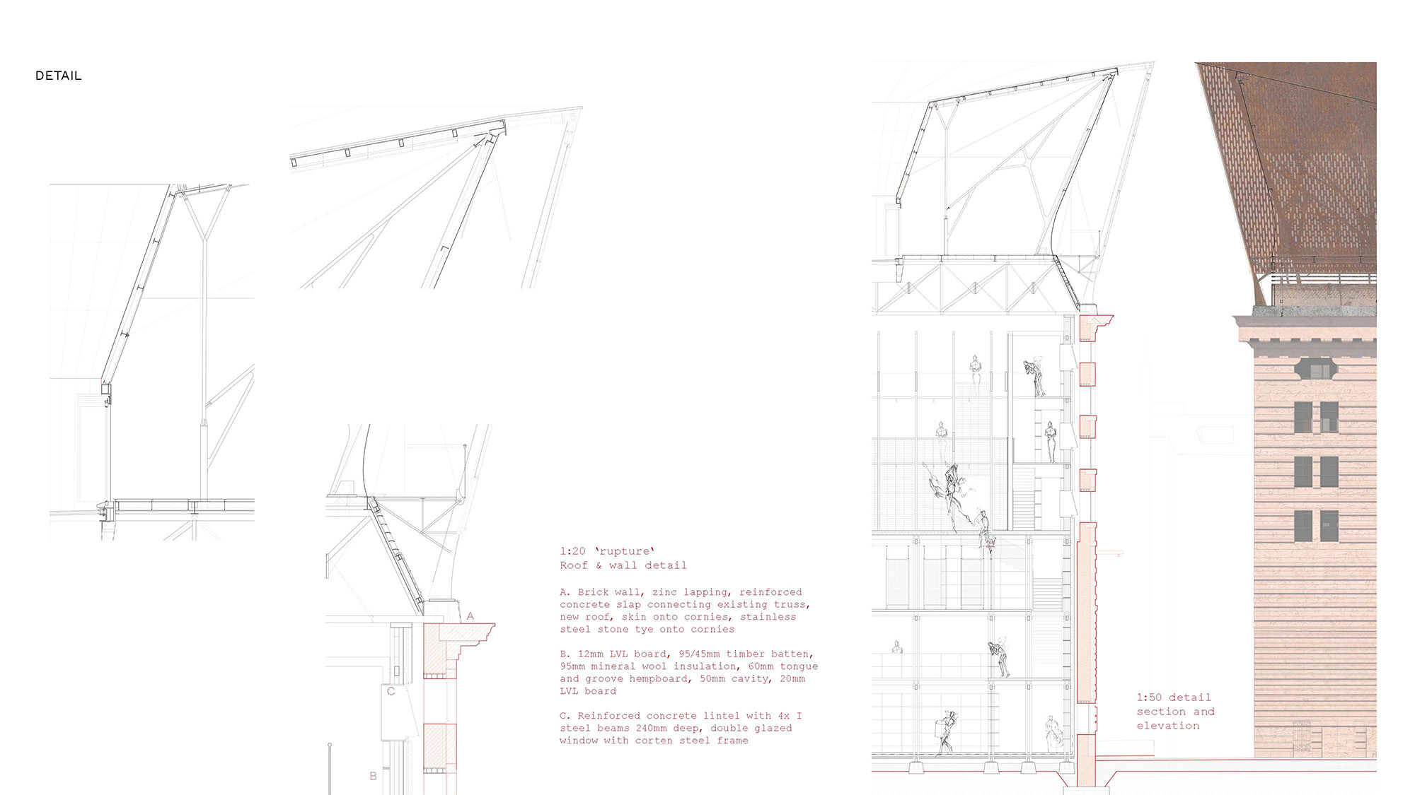 Rupture, Roof & Wall Detail 