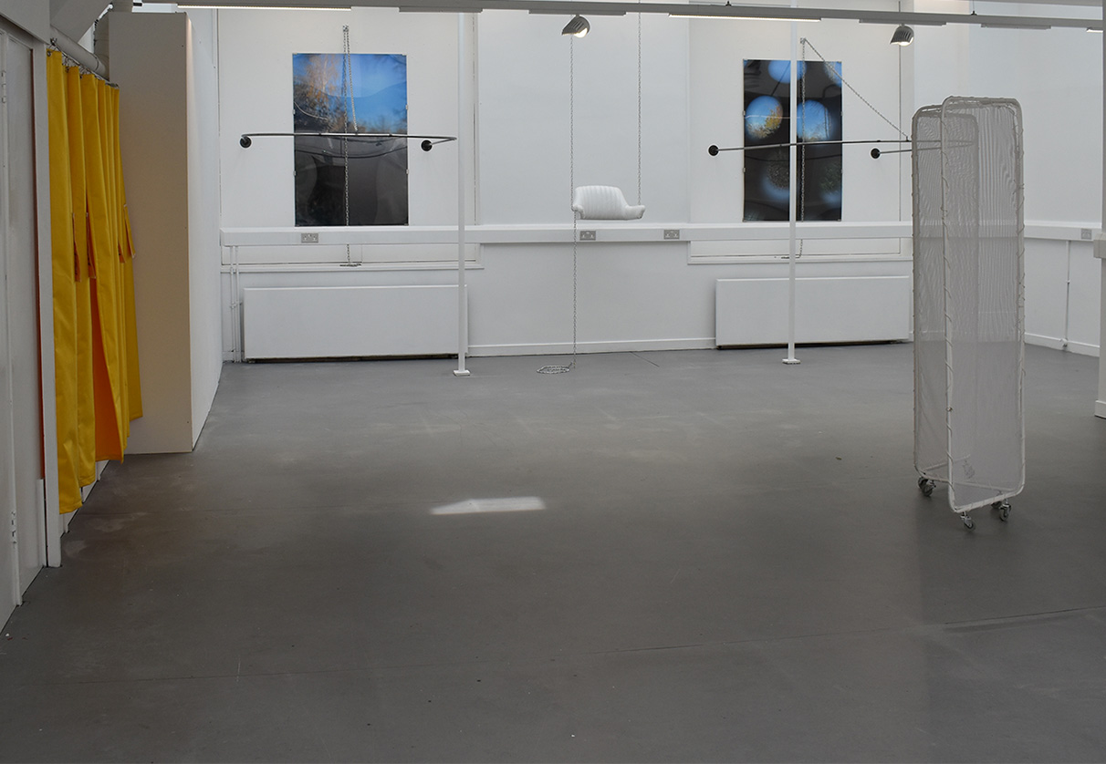 Installation view of modular revolving door installation 
