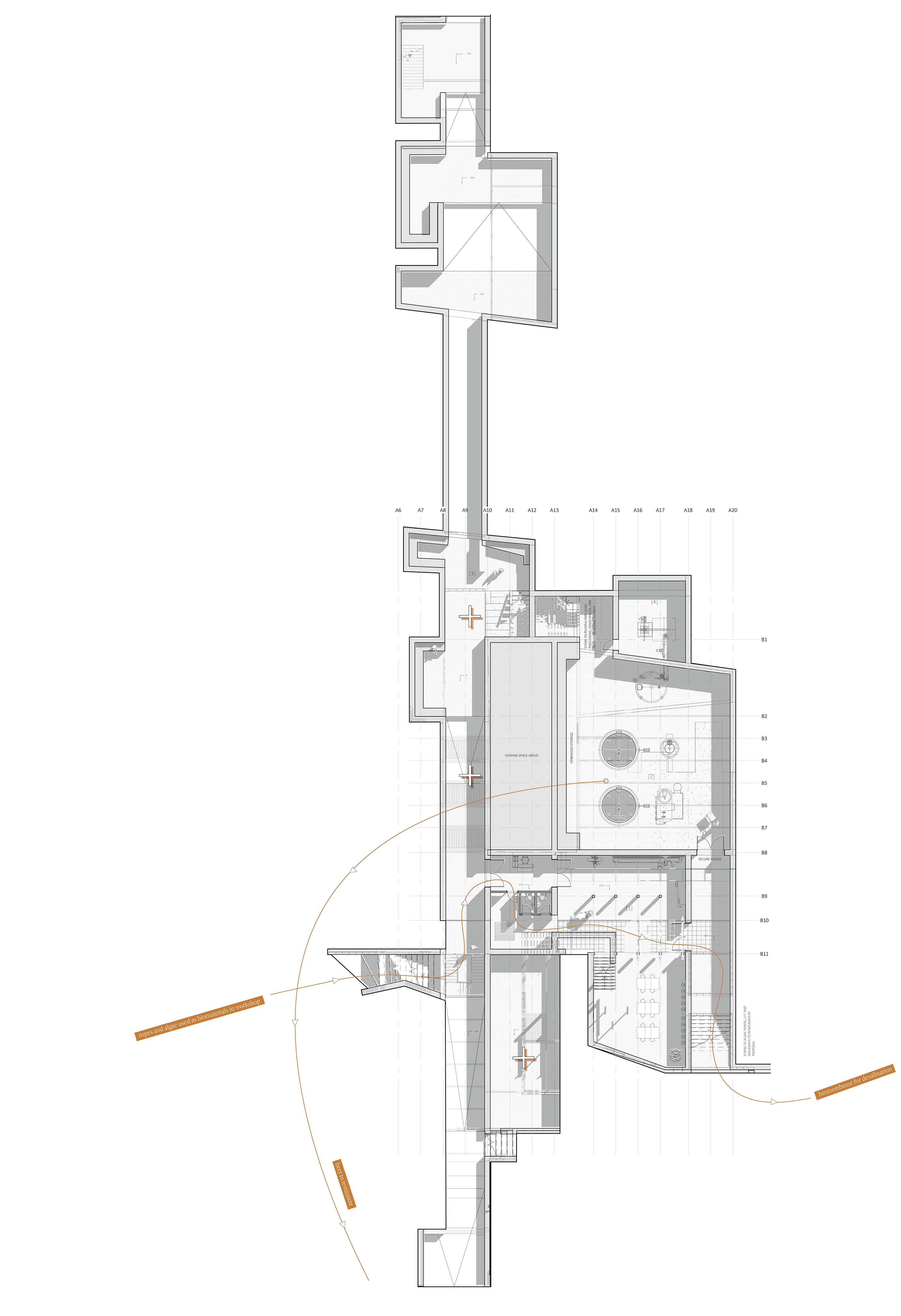 0m Conglomerate Floor Plan - Biomembrane and Algae Processing Workshop, Conditioning Chasm Gathering Spaces, Microbrewery