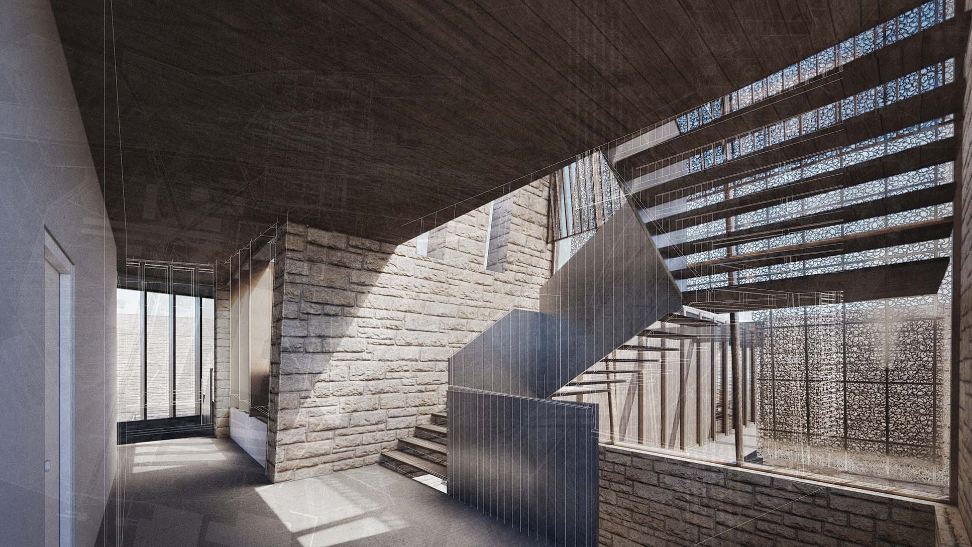Restaurant Circulation with Tessellated Light