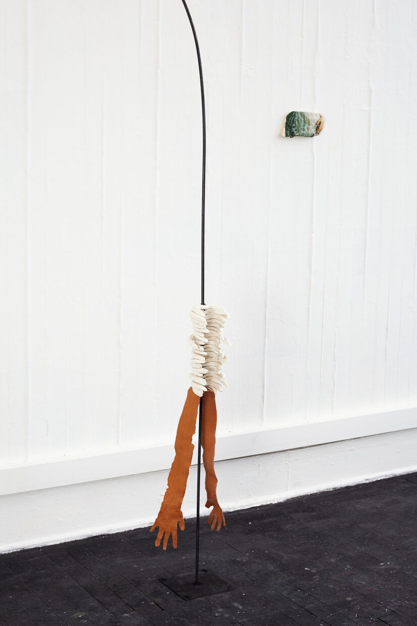 ceramic arms with ribs on a steel pole