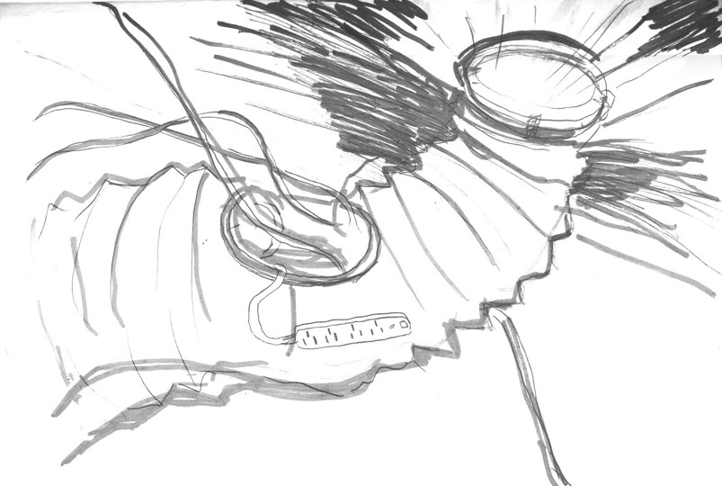 Drawing of a tube and wiring worm.