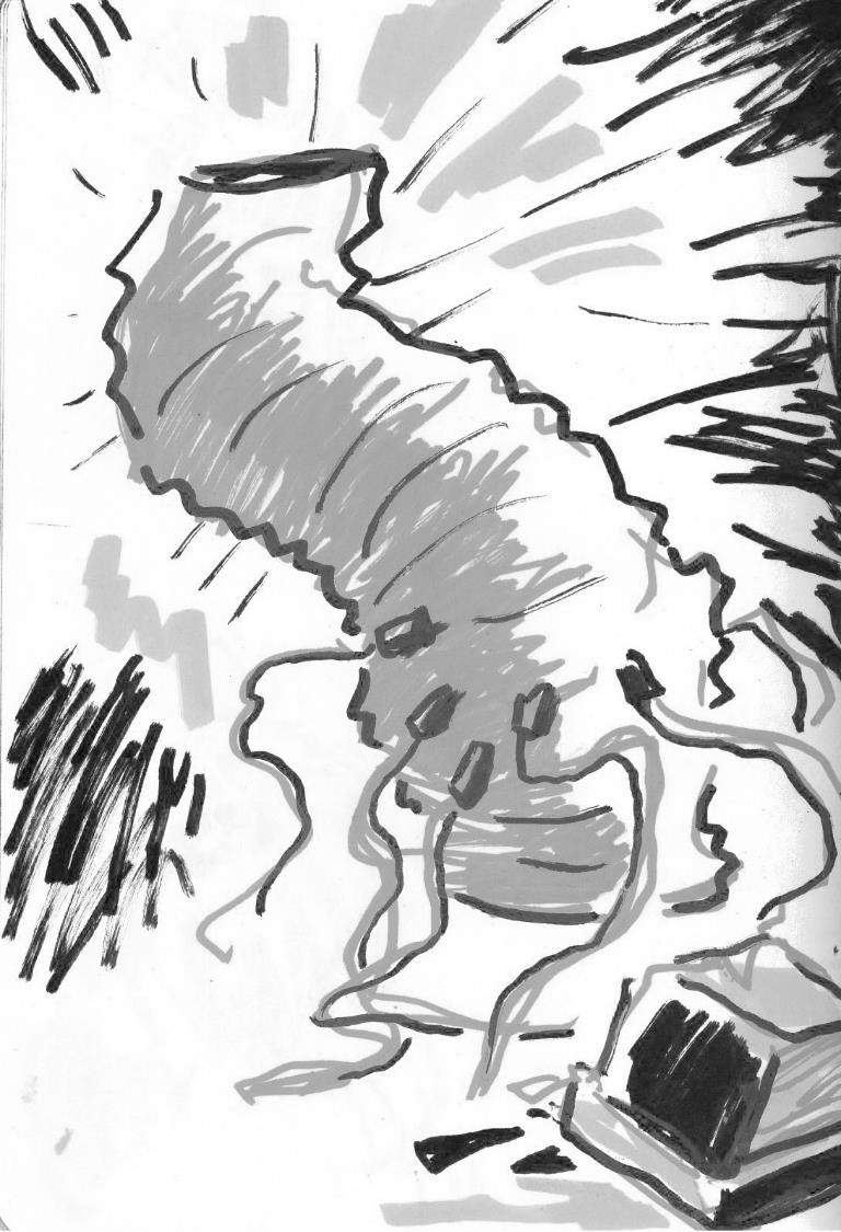 Drawing of tube worm form.