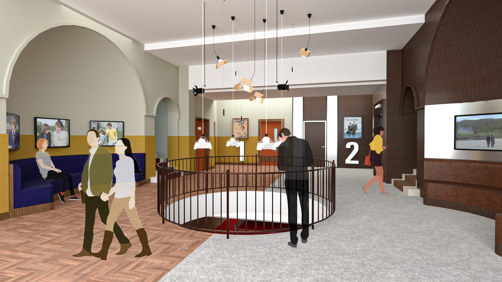view into first floor lobbies