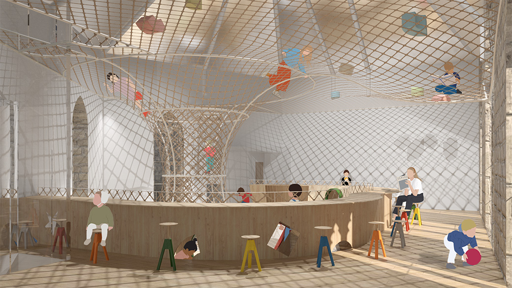 First Floor Tunnel and Climbing net