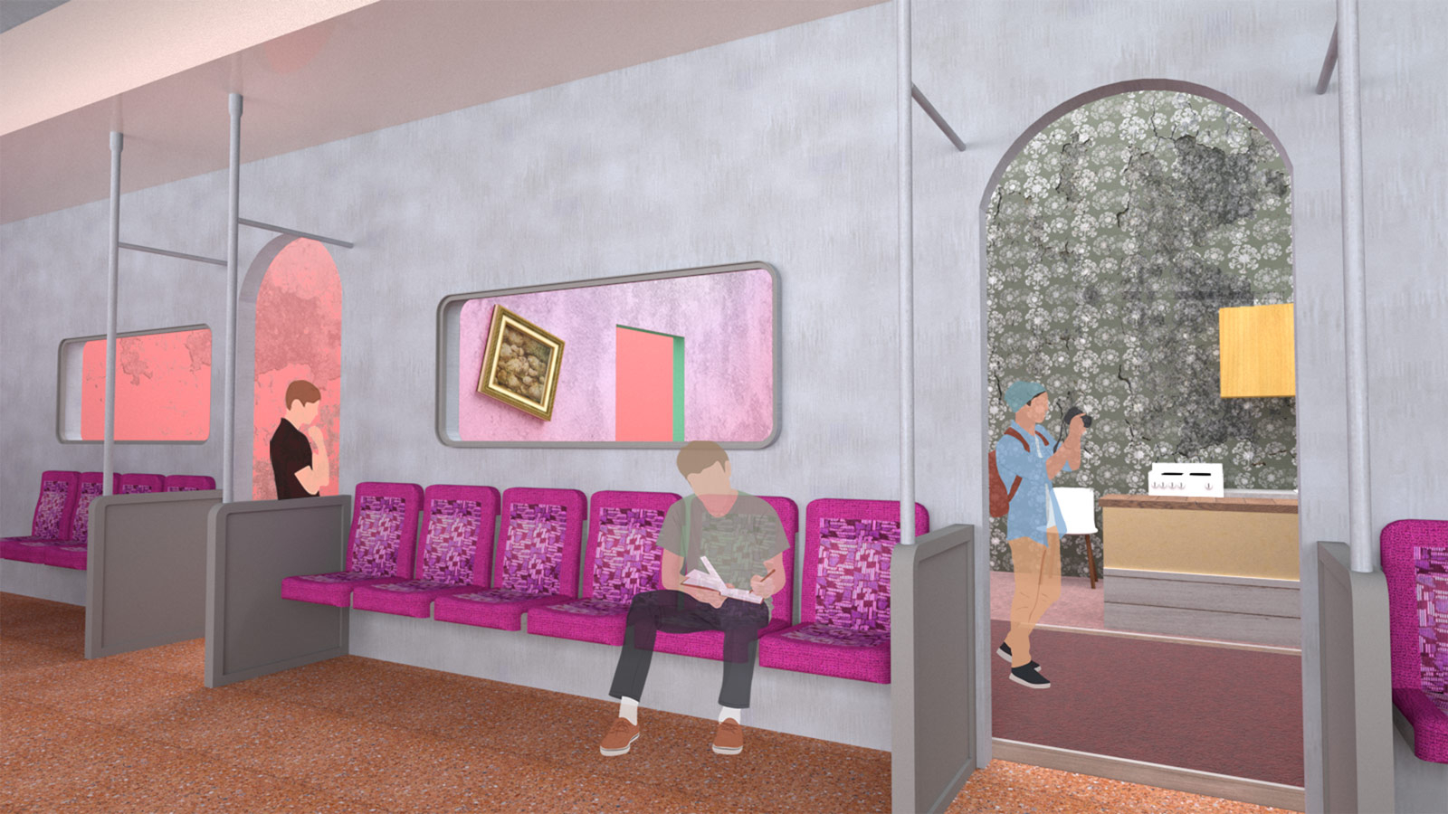 Trainspotting exhibit render