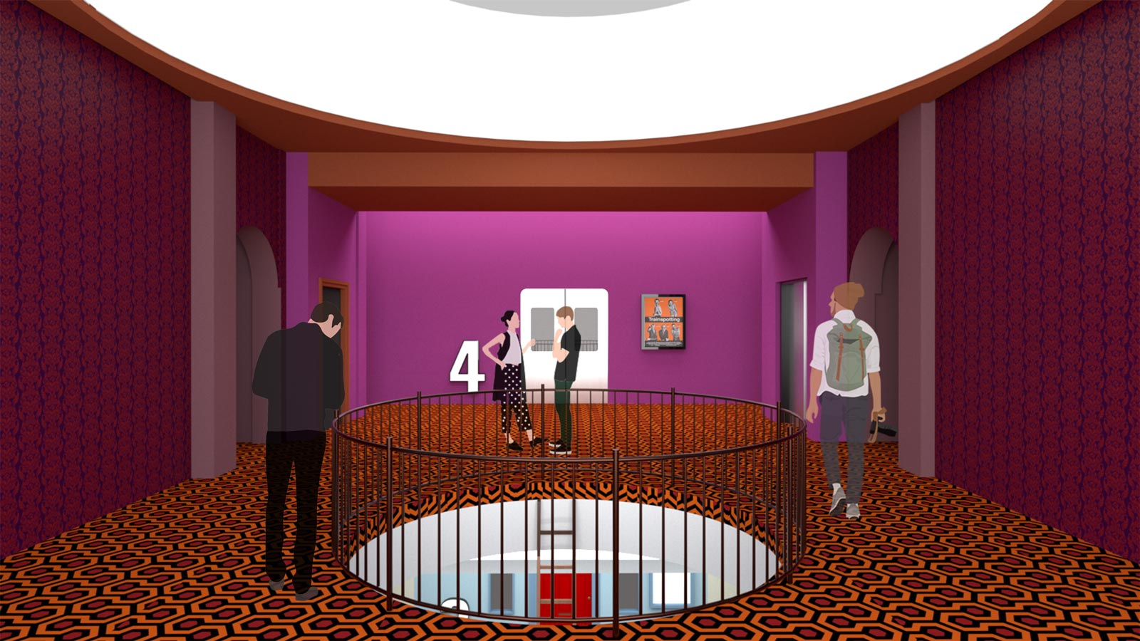 look into Trainspotting inspired lobby