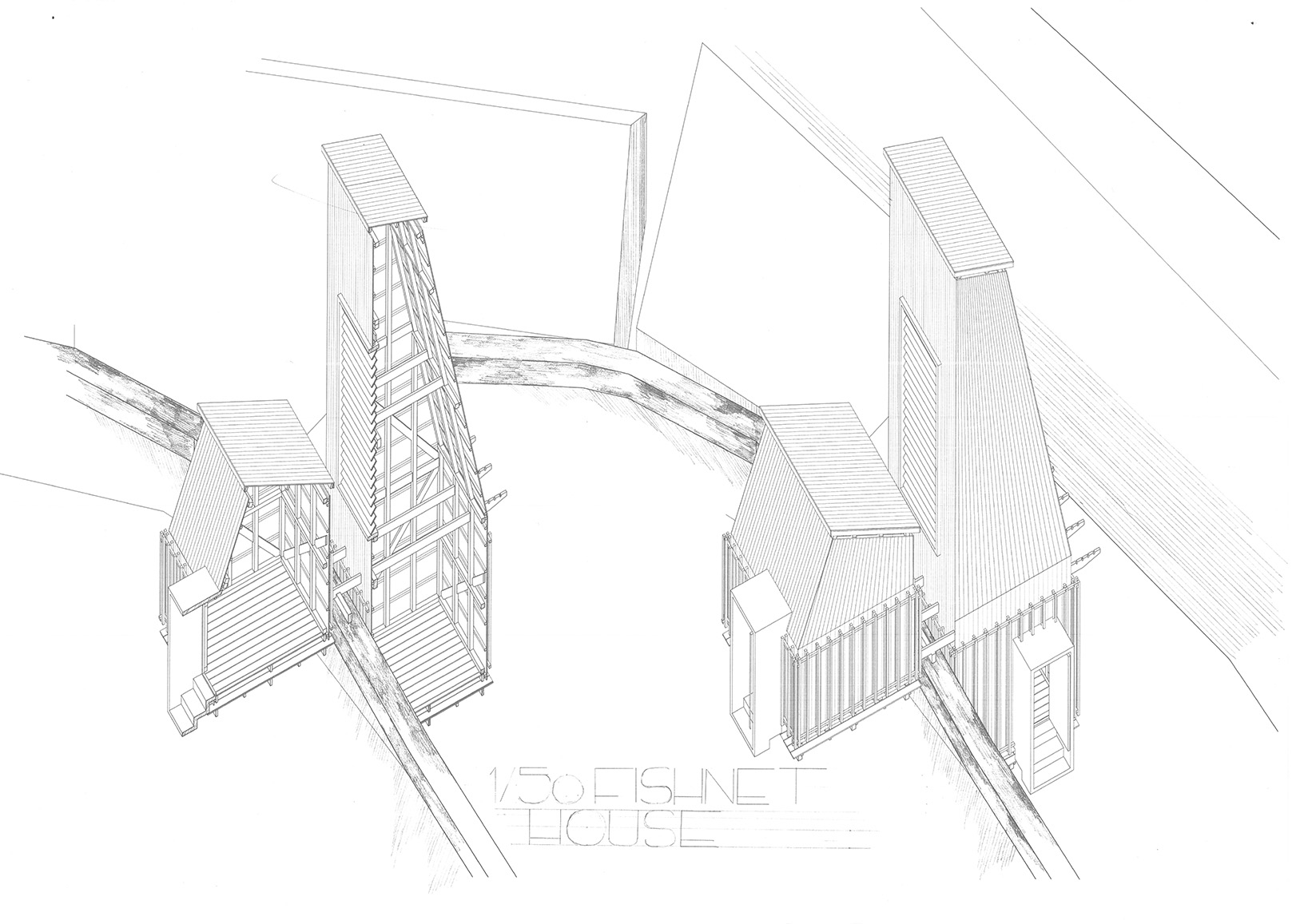 Axonometric Fishnet House