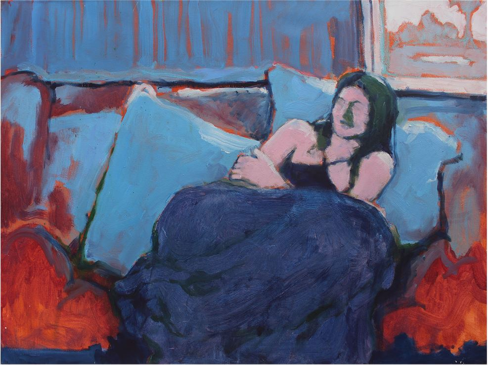 Painting in oil and oil pastel on canvas