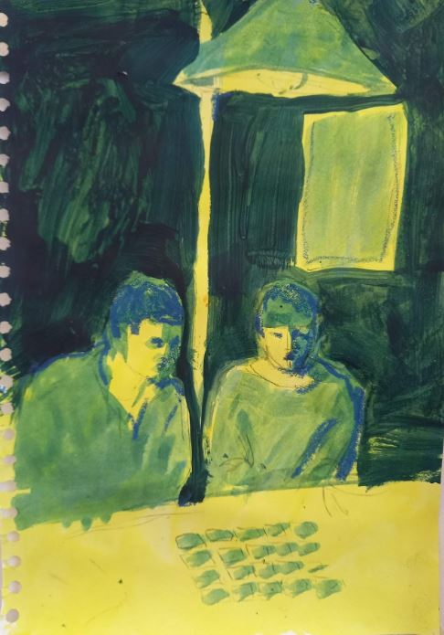 Small study on cartridge paper