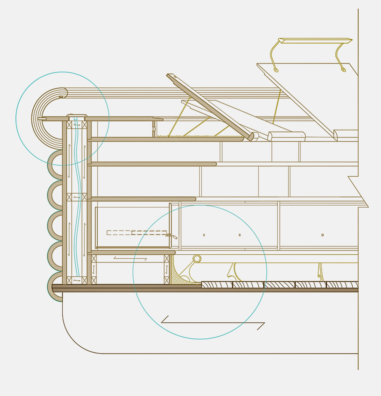Assembly Drawing for Art Circle Surround Desk