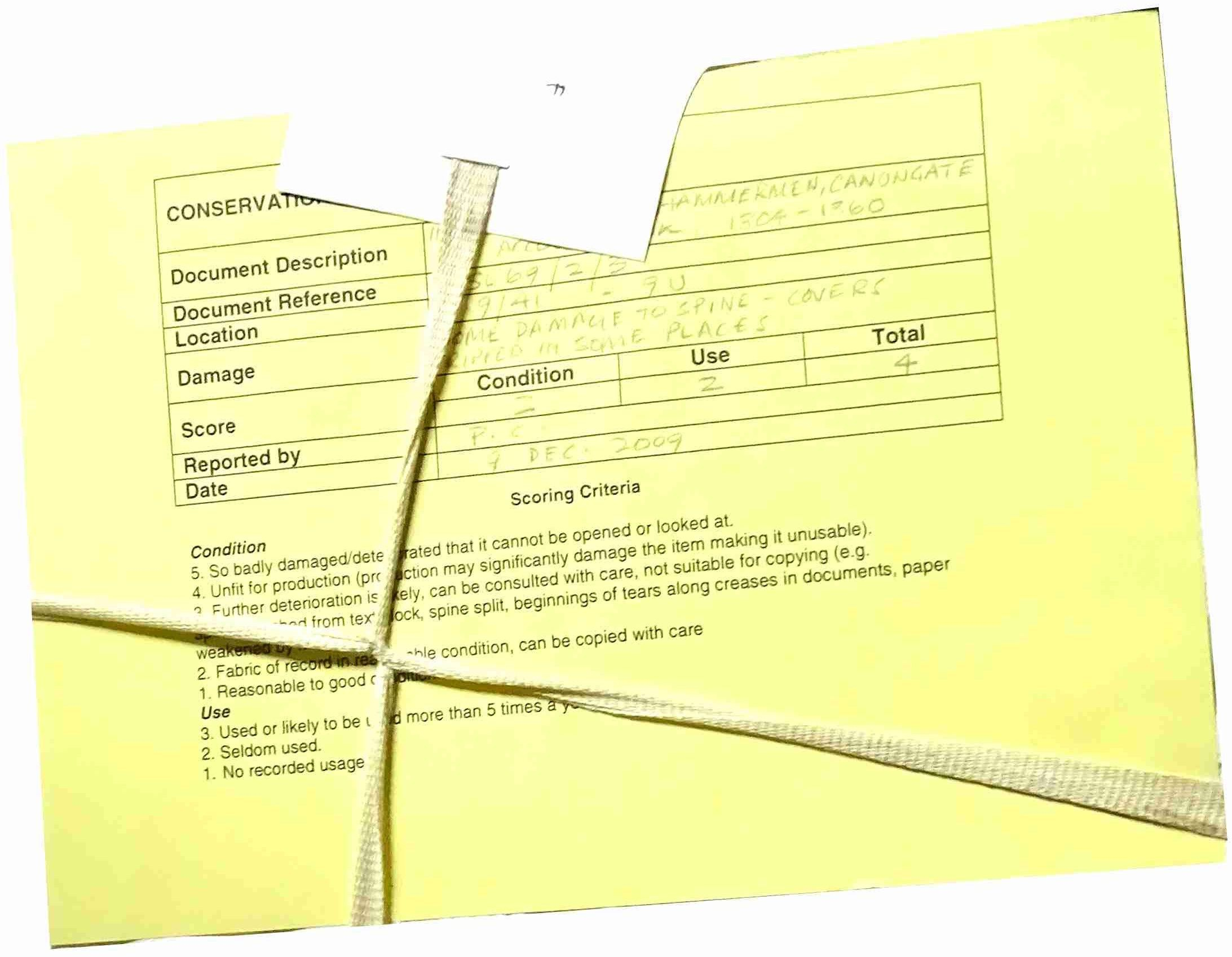 Damage slip
