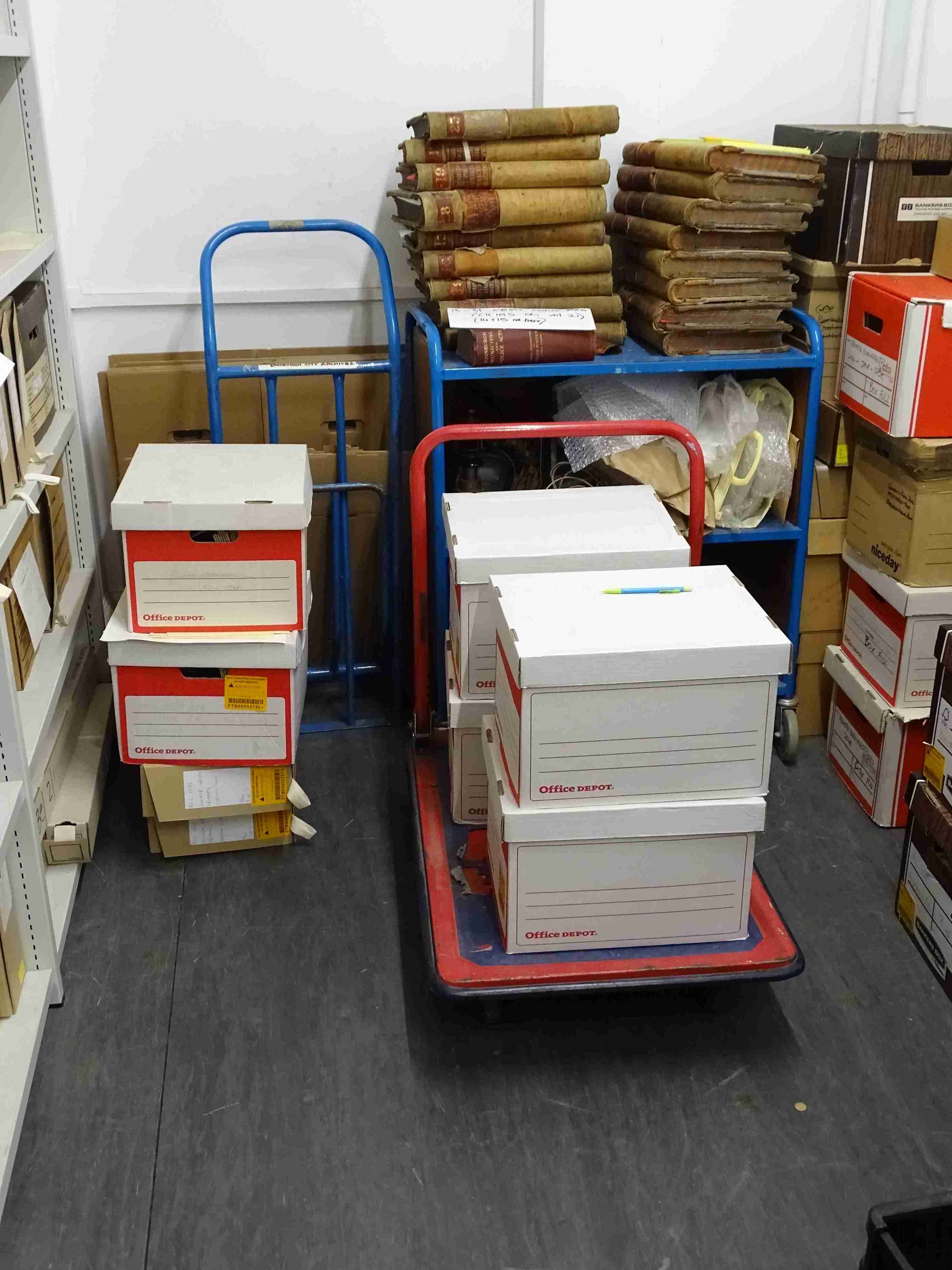 Trolleys for archival documents