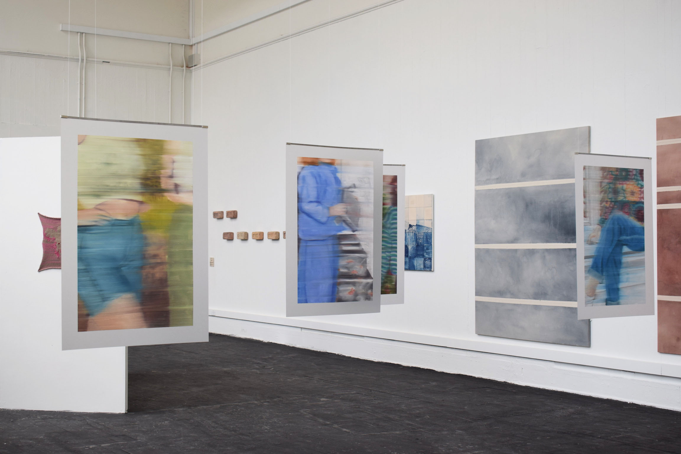 Painting installed in the centre of the room