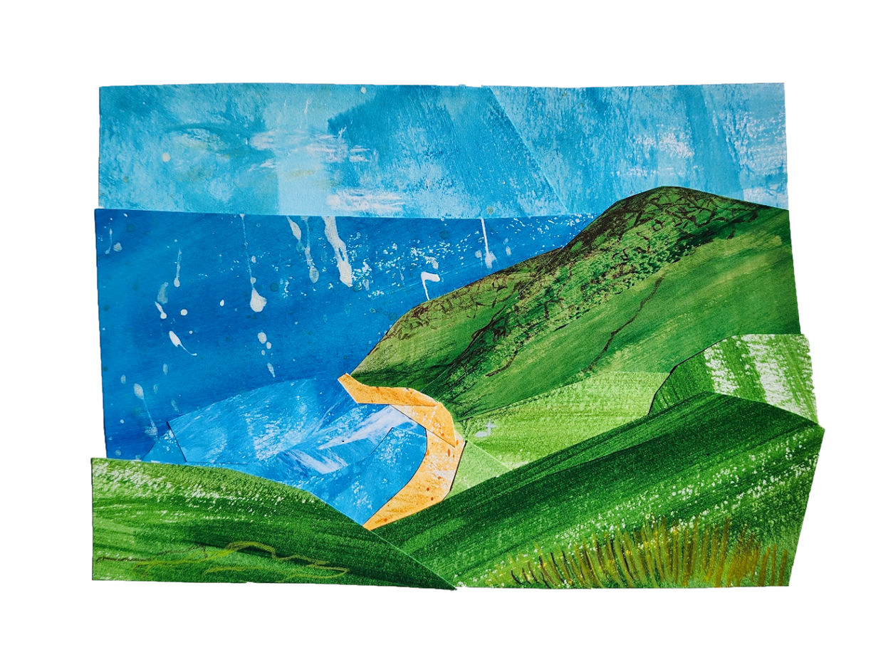 paper collage of inneans bay