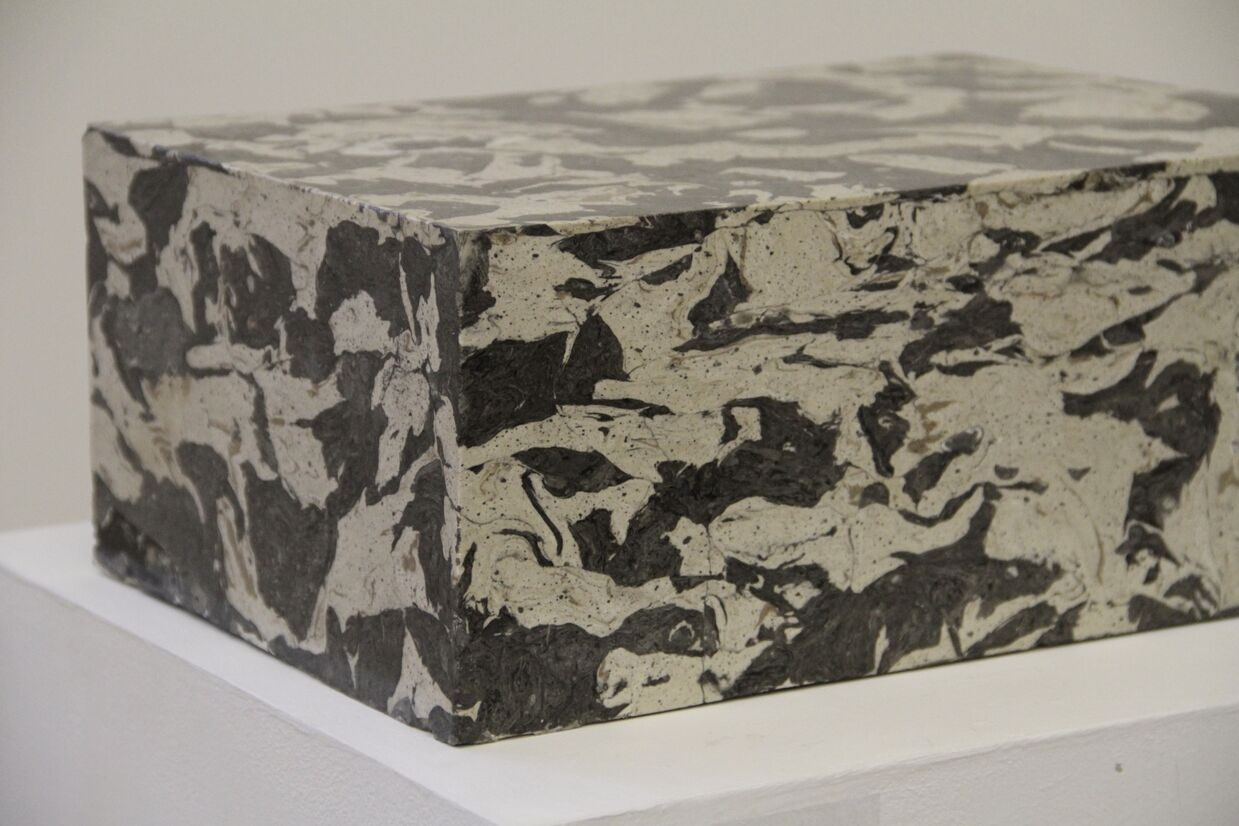 Black and White Scagliola Box