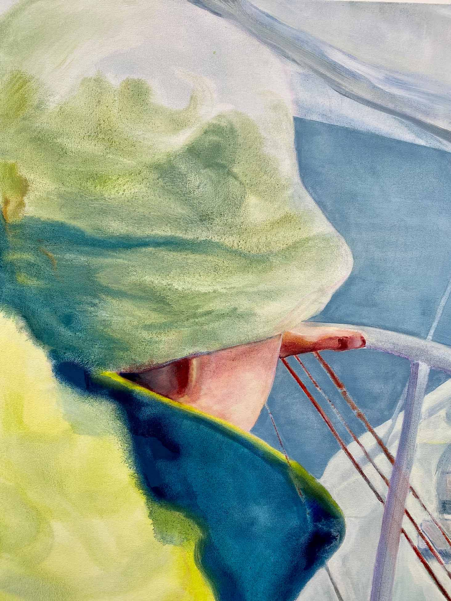 Close up of oil painting 