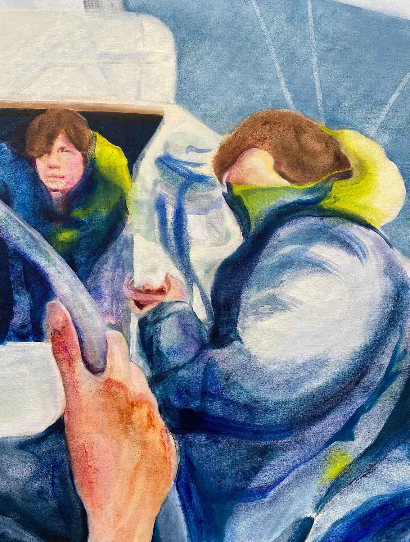 Close up of oil painting 