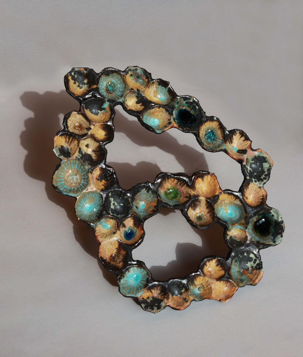 Ceramic Limpet Structure on blank background