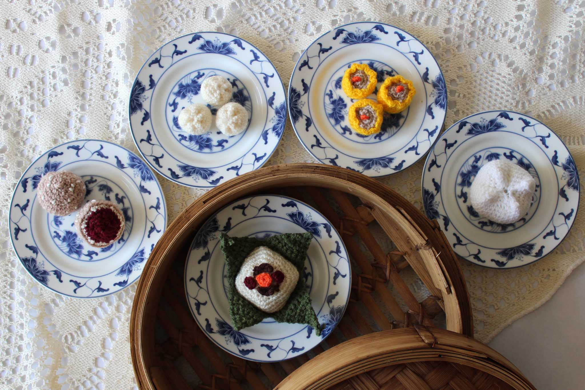 Crochet dim sum