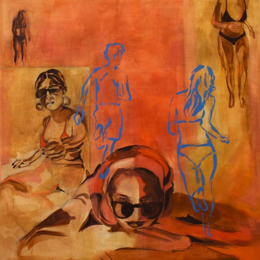 Betsy Harpur, Heat, 2024, Oil on canvas, 175.5 x 175.5 cm
