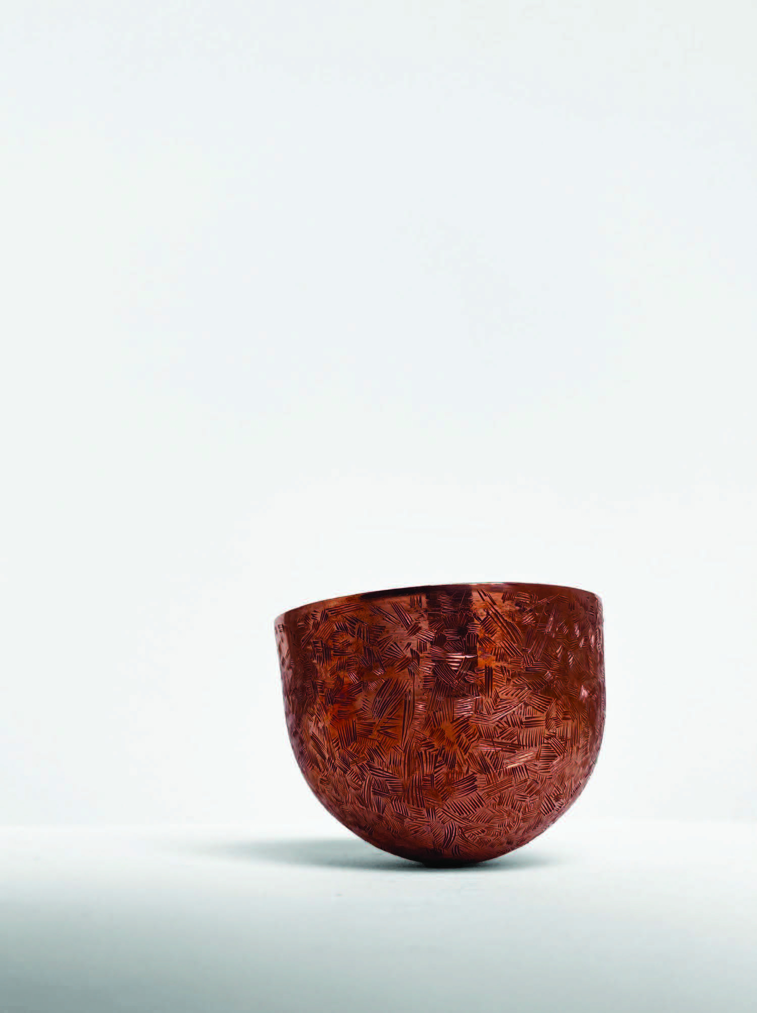 Copper Cup Hand Engraved 6.5x4