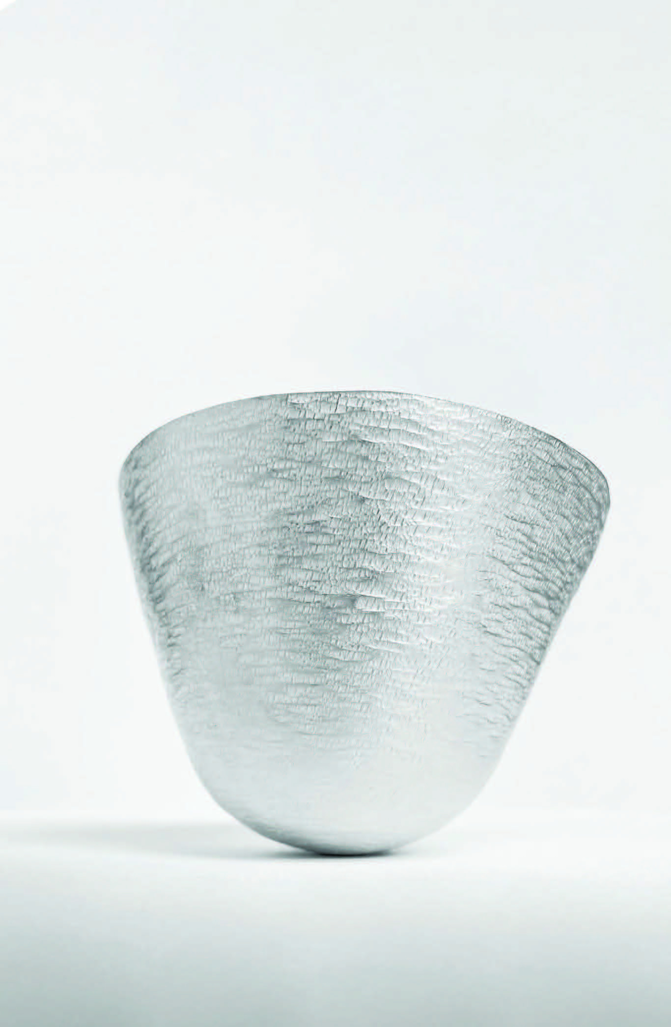 Silver Bowl Raised and Textured with a Hand Engraved Hammer 11x7cm