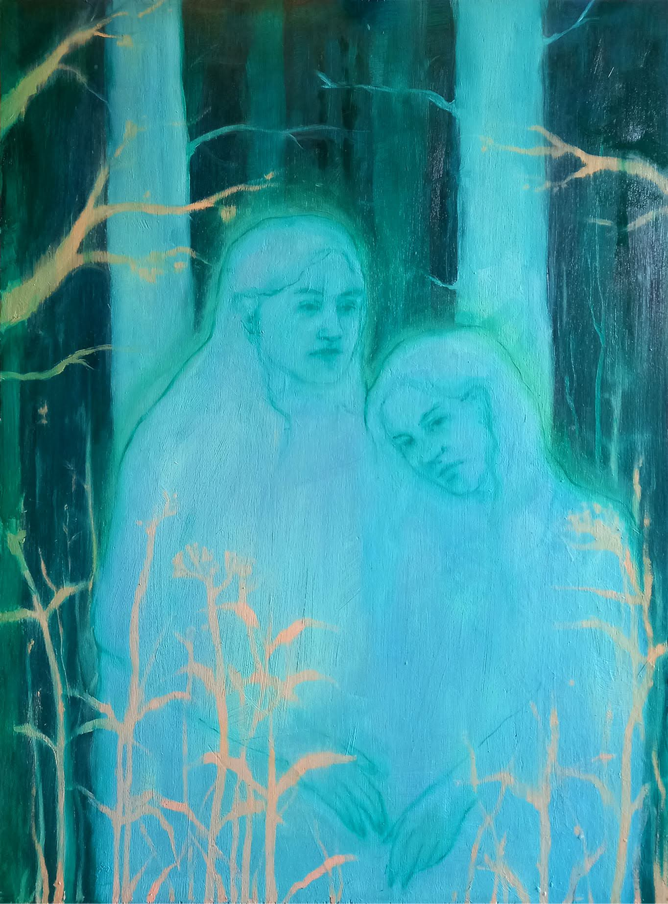 Painting in oil on board