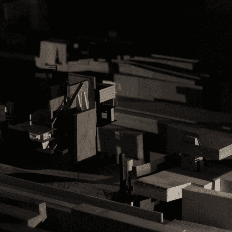 1-100 Rear Facade Model with adjacent Bay of Naples Coastal Transects