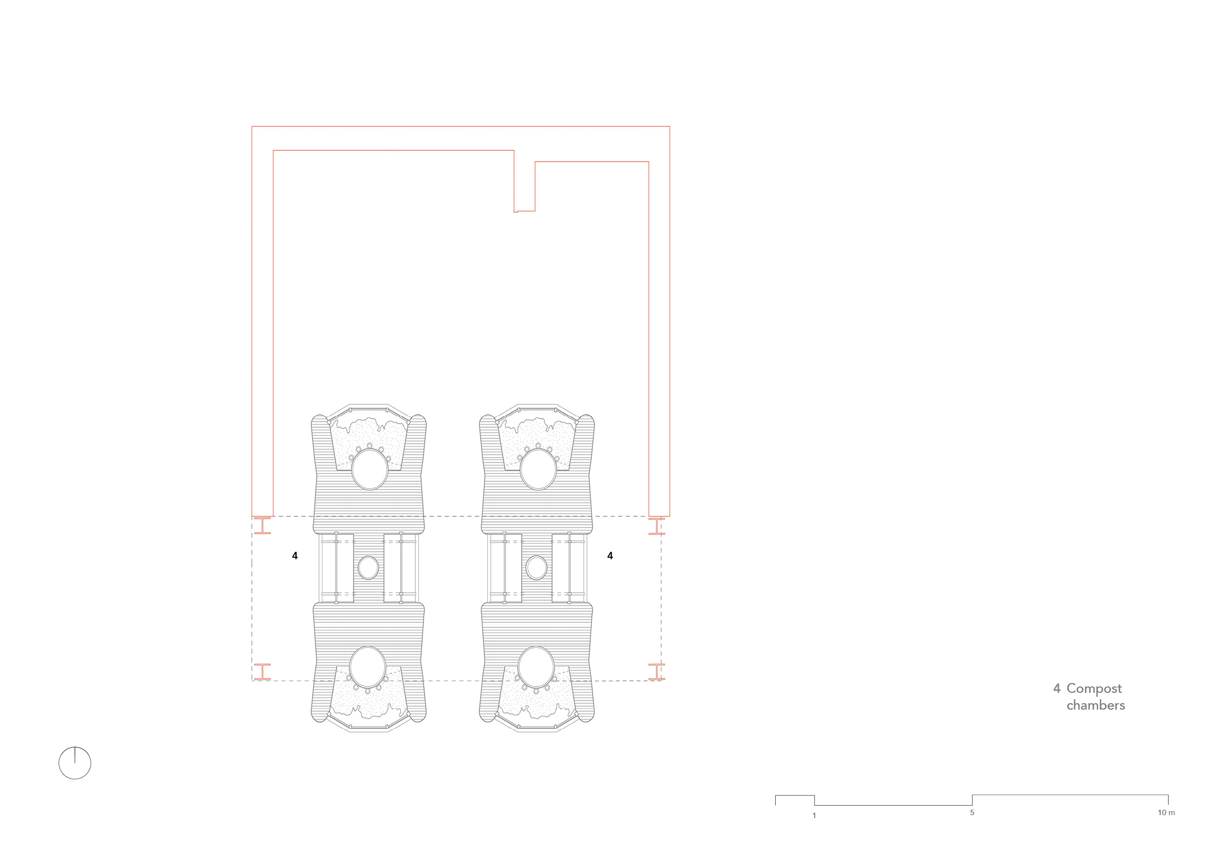 Compost-heated Sauna Basement Plan