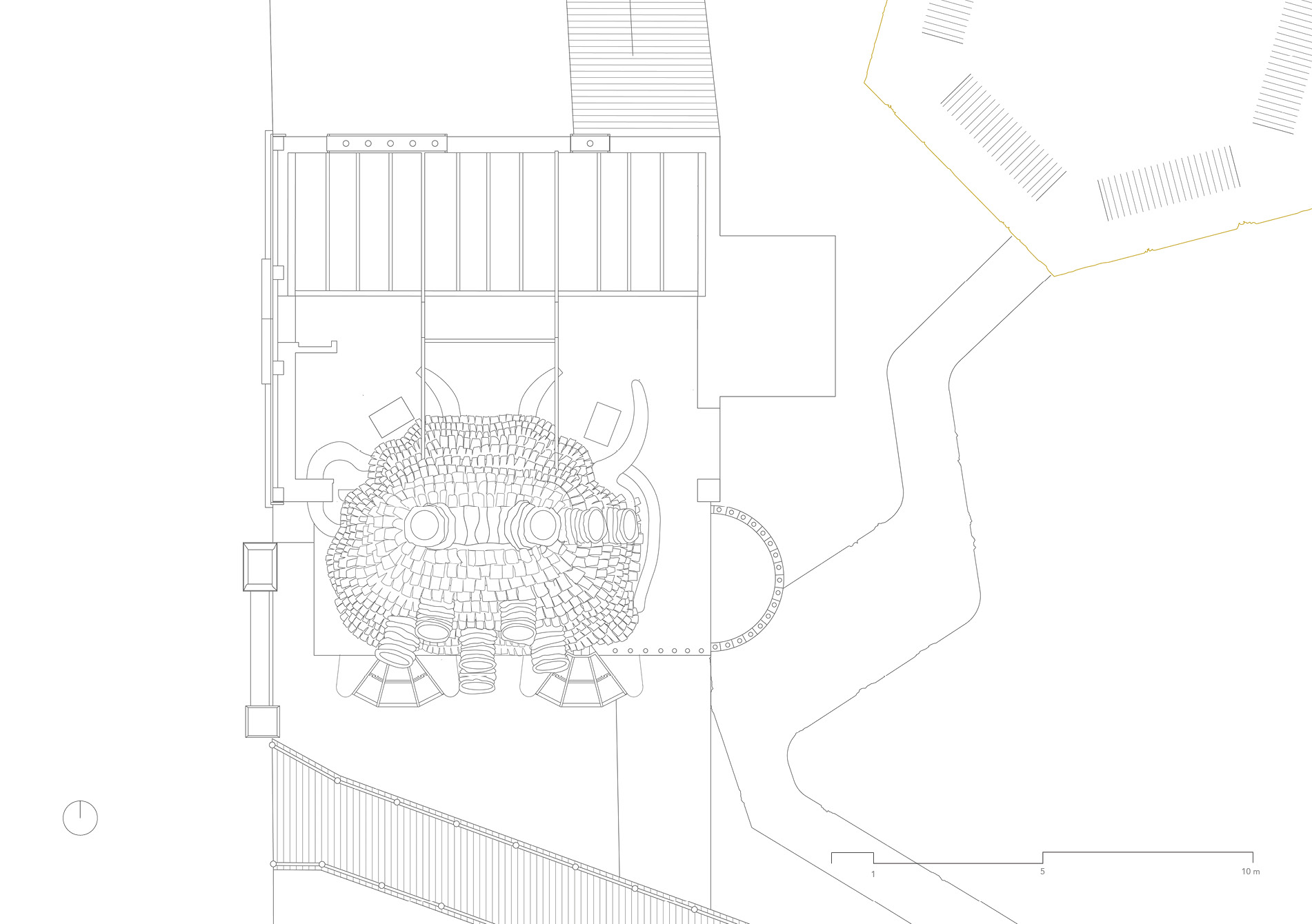 Compost-heated Sauna Model Roof Plan