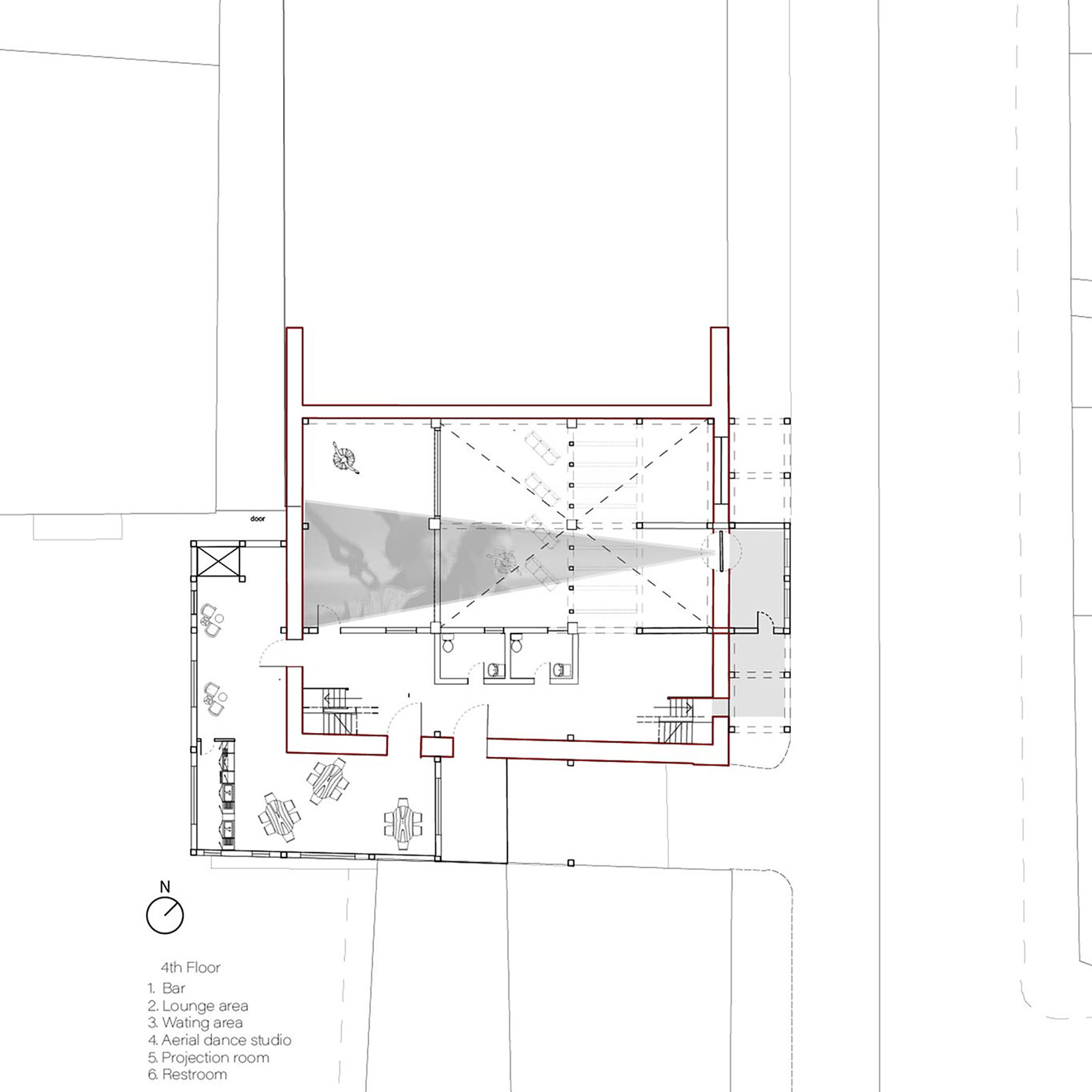 Fourth floor plan.