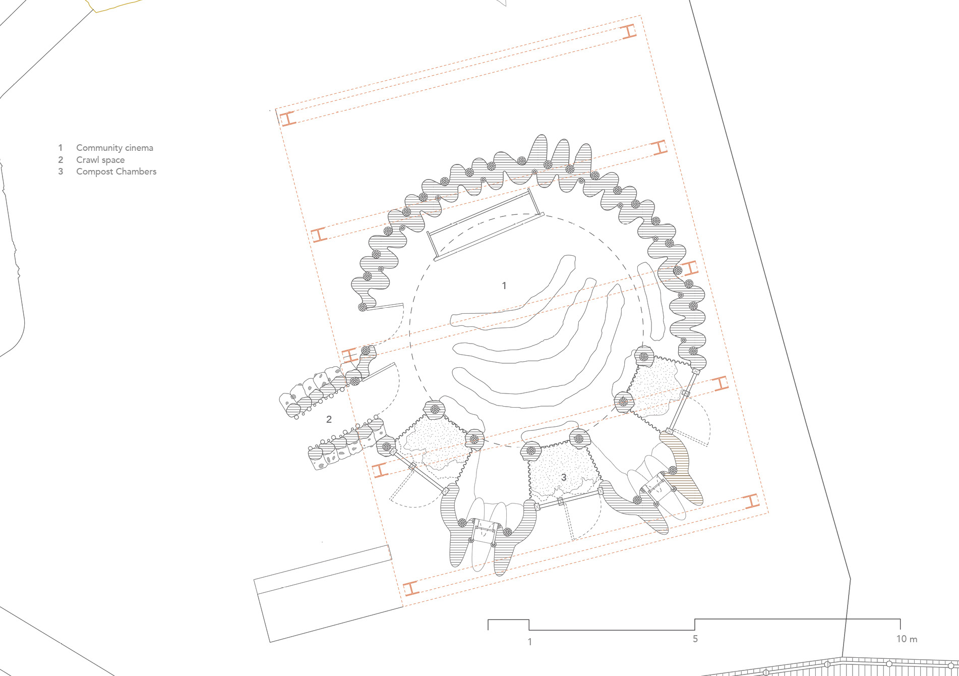 Plan of Community Cinema and Gathering Place