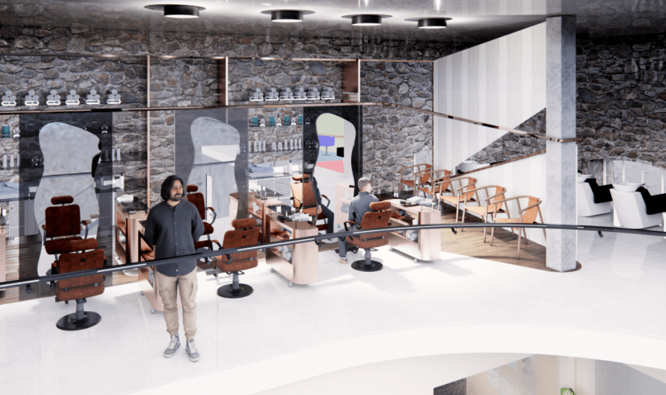 renderings barbershop